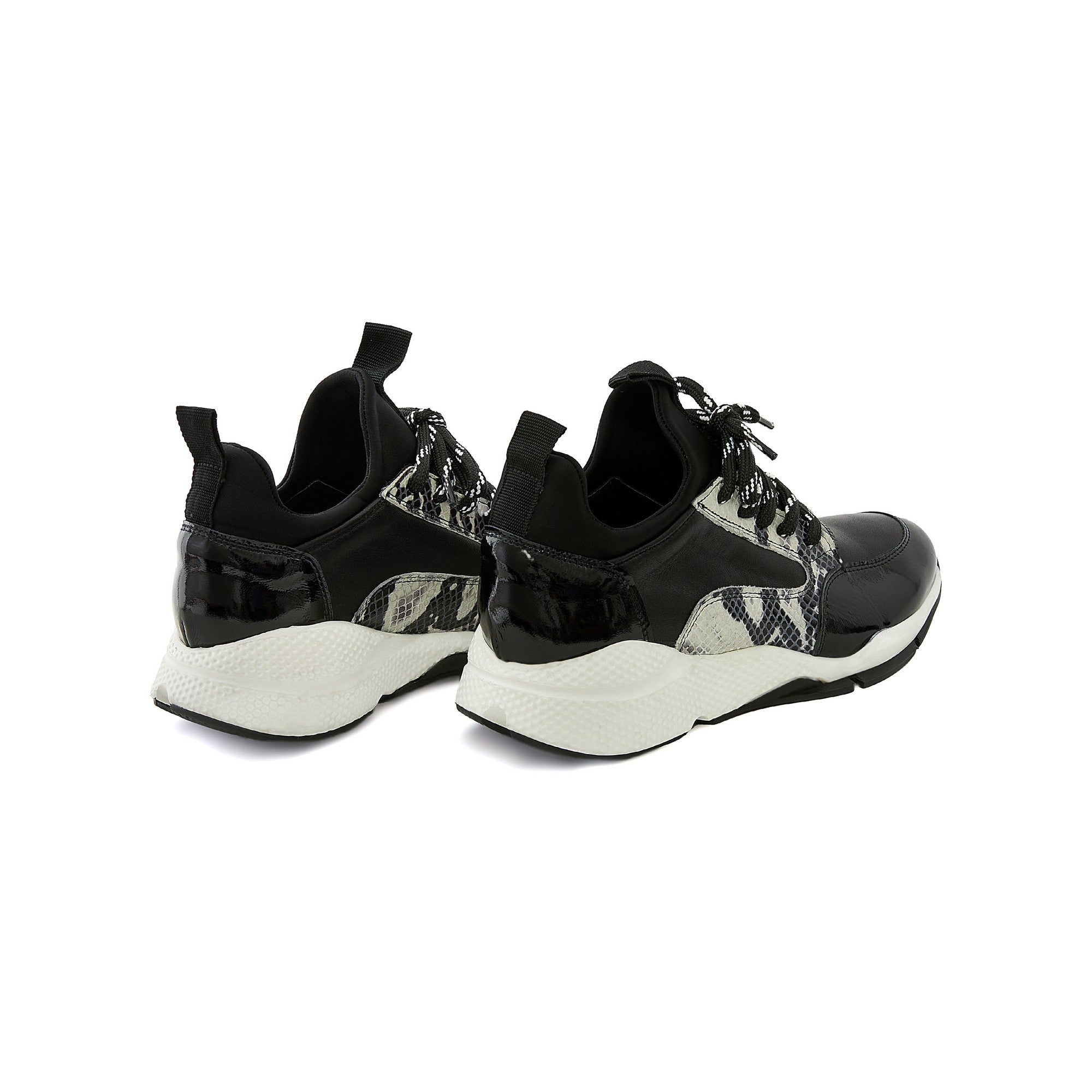 Women's Snake Leather Handmade Sneakers W5010 3