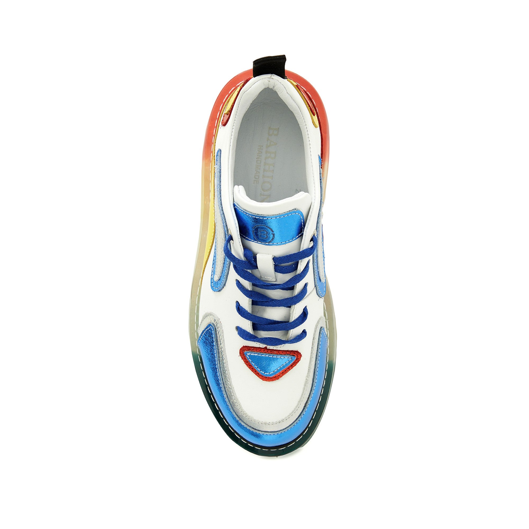 Women's Calf Leather Handmade Sneakers W5011 5