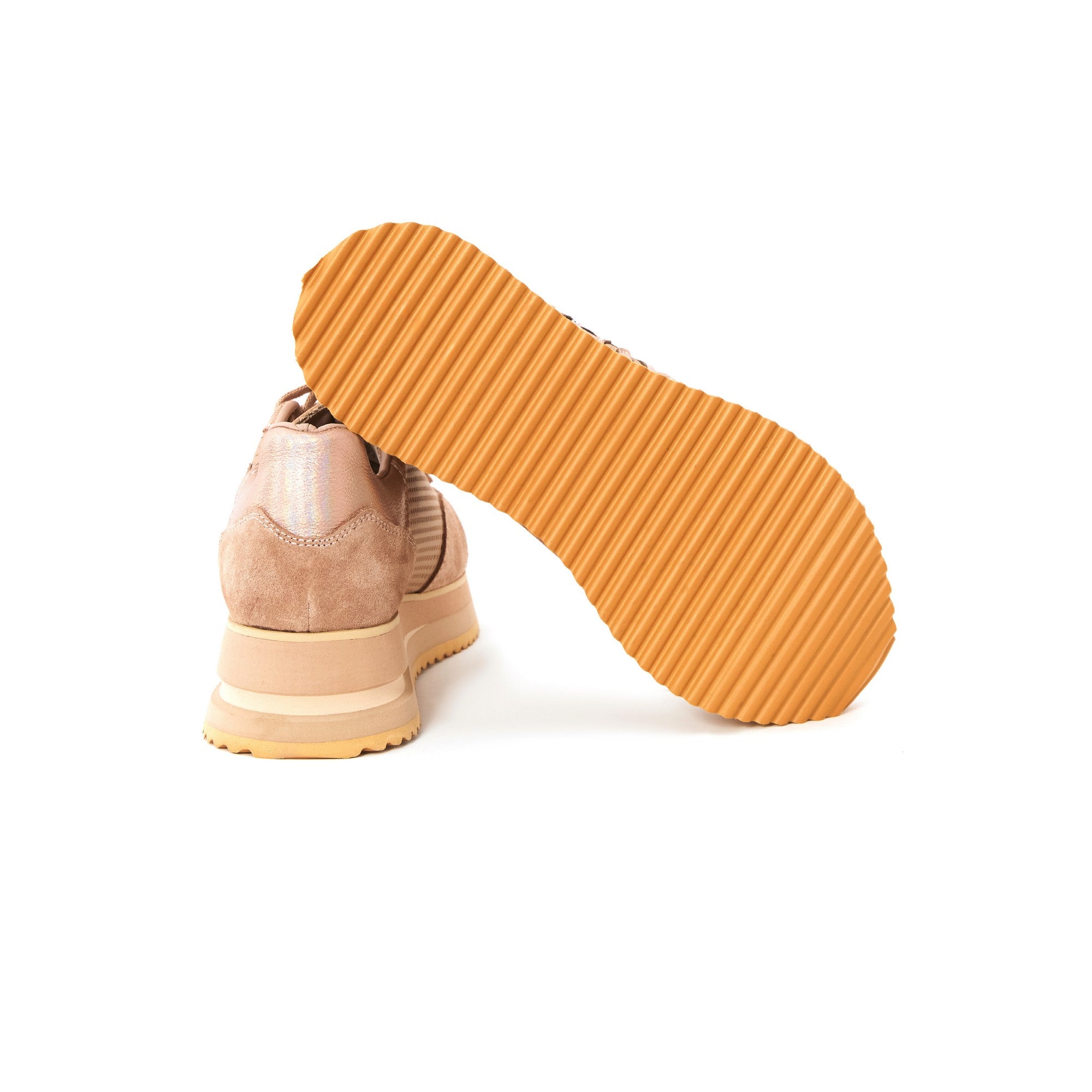 Women's Suede Calf Leather Handmade Sneakers W5013 4