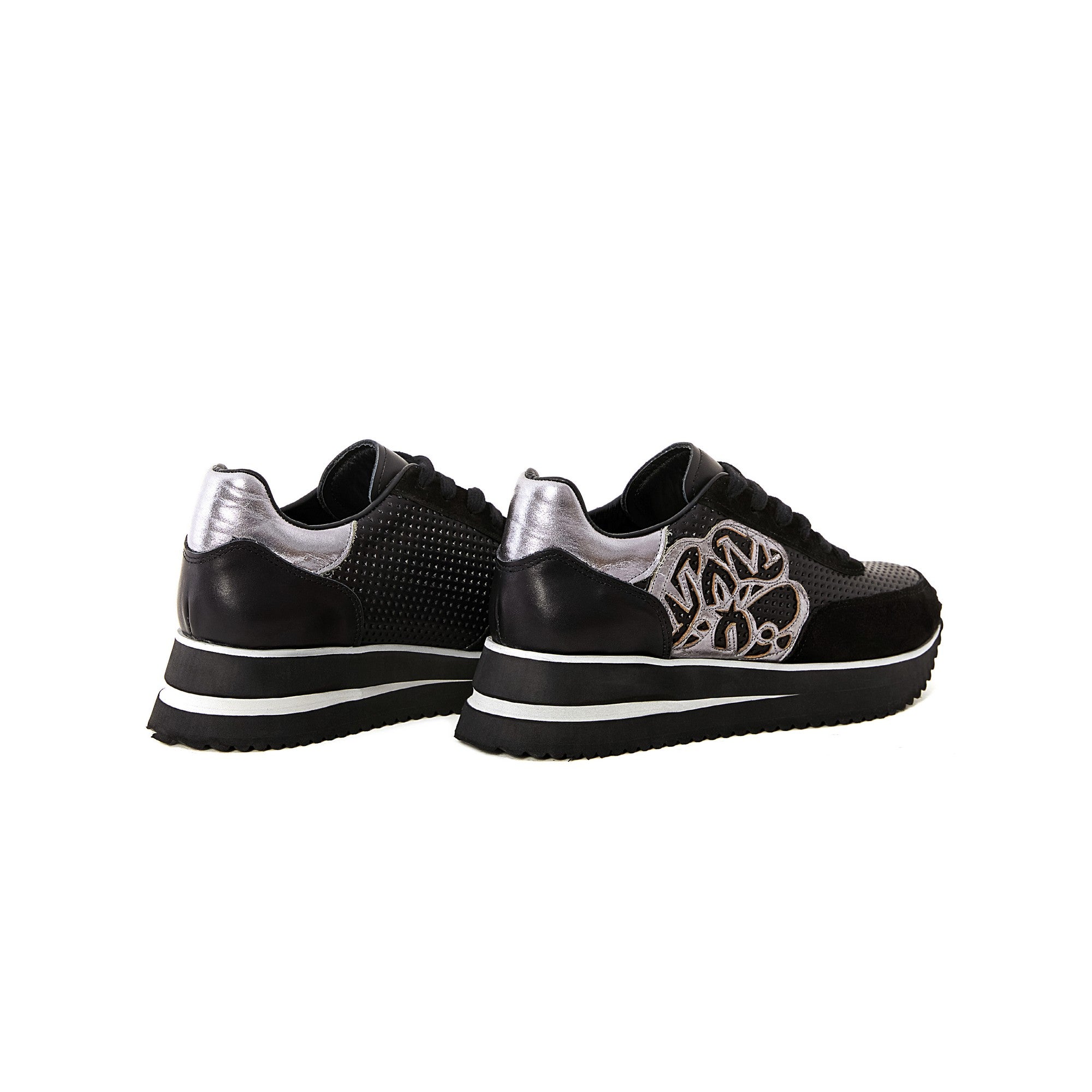 Women's Suede Calf Leather Handmade Sneakers W5013 9