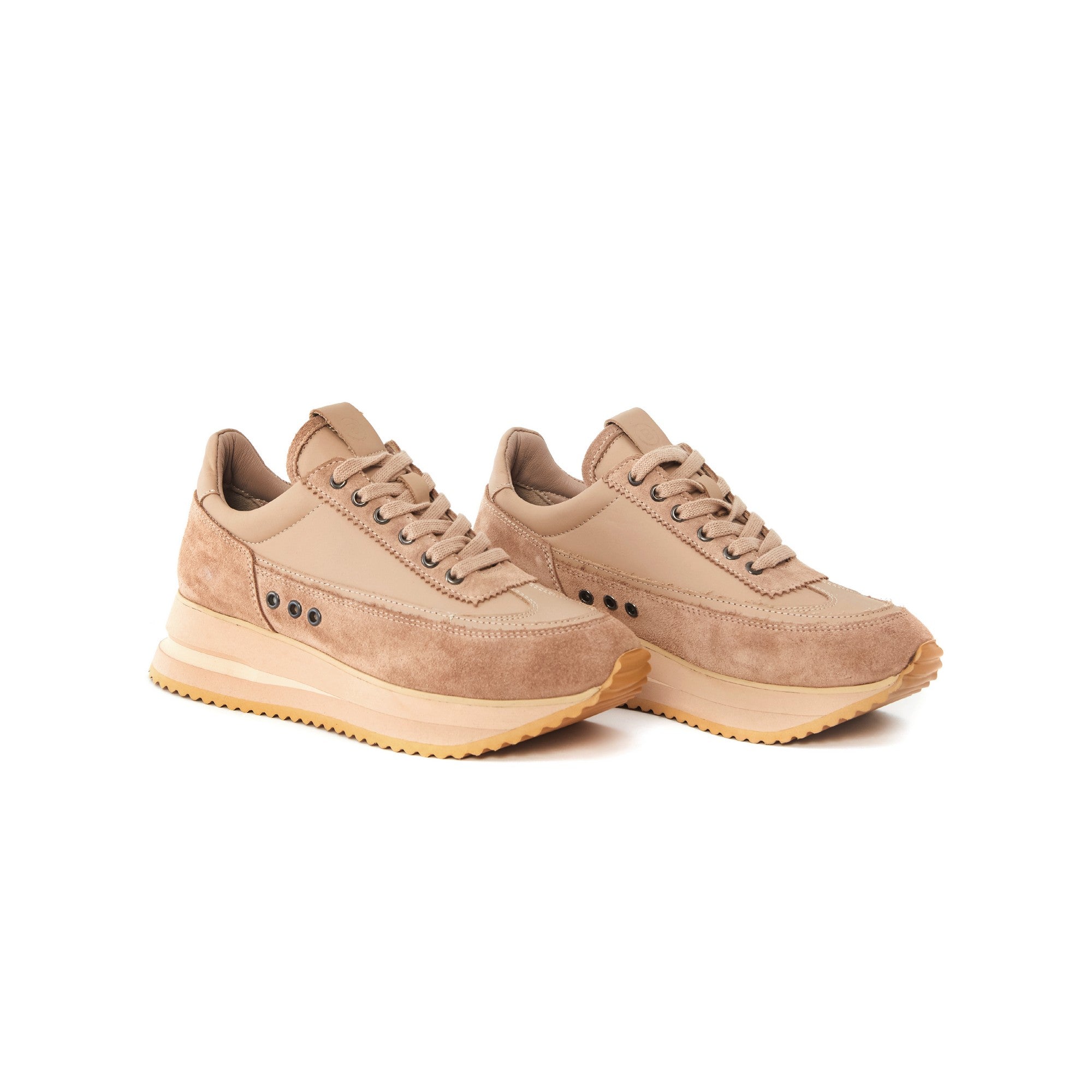 Women's Suede Calf Leather Handmade Sneakers W5014 2