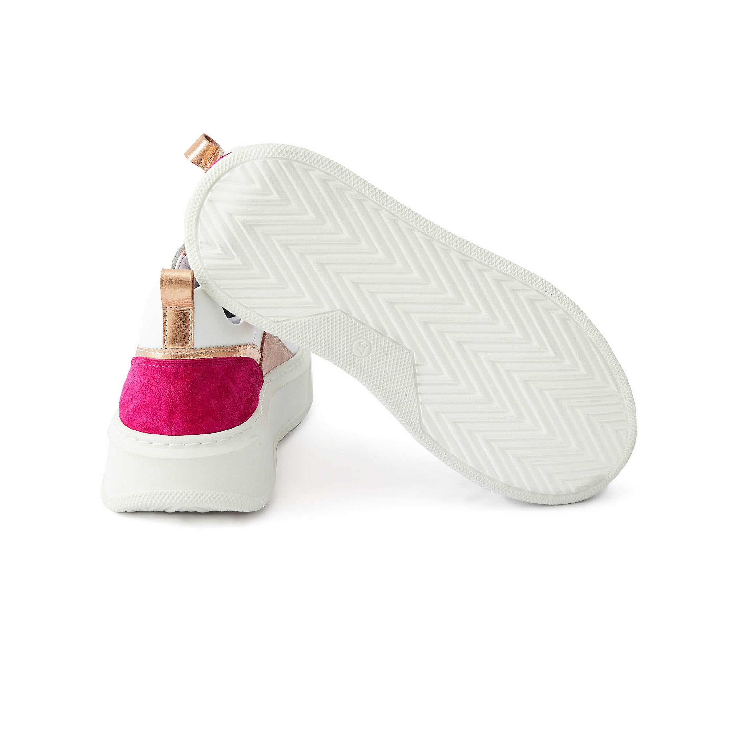 Women's Calf Leather Handmade Sneakers W5016 4