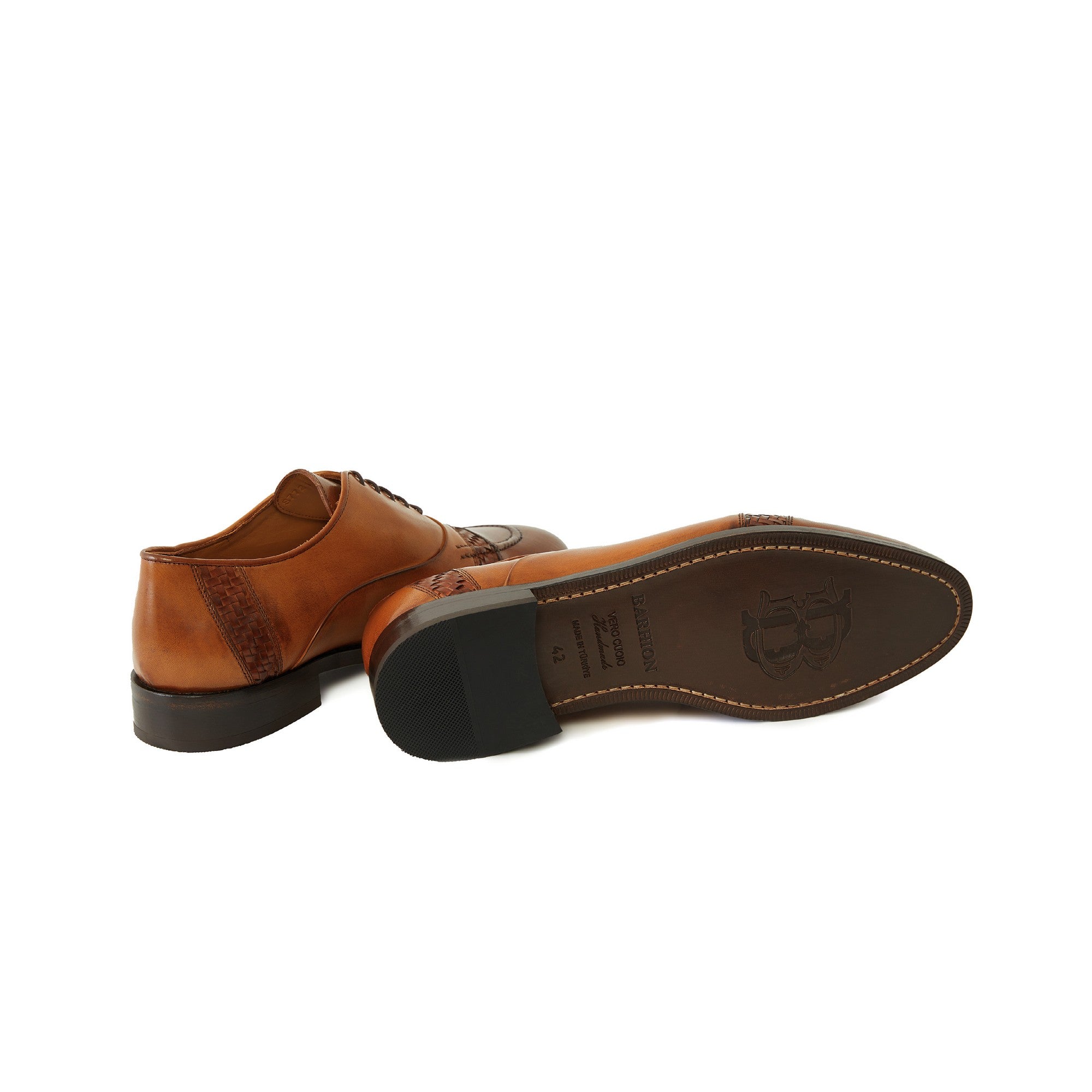 Men's Buffalo Leather Handmade Derby M7016 4