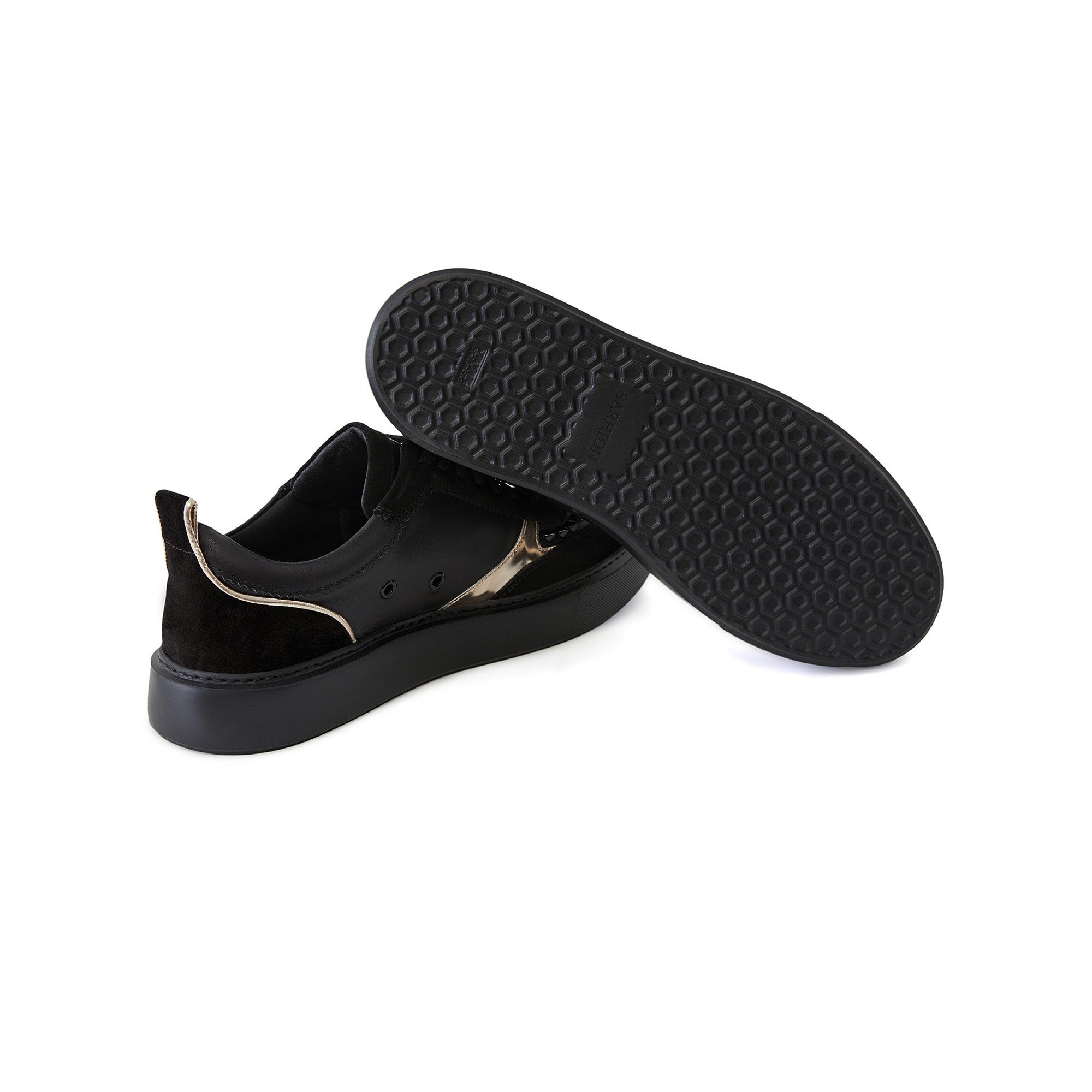 Men's Suede Calf Leather Handmade Sneakers M8002 4