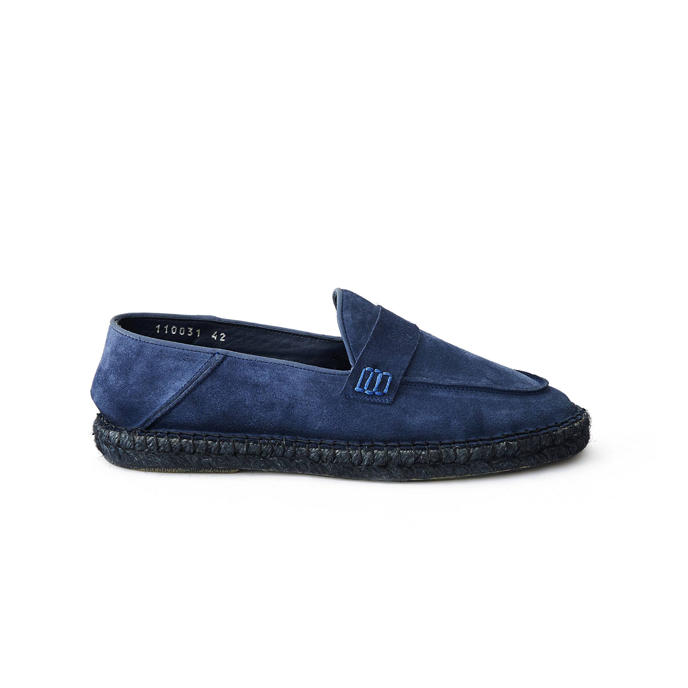 Men's Suede Calf Leather Handmade Espadrilles M9007 1