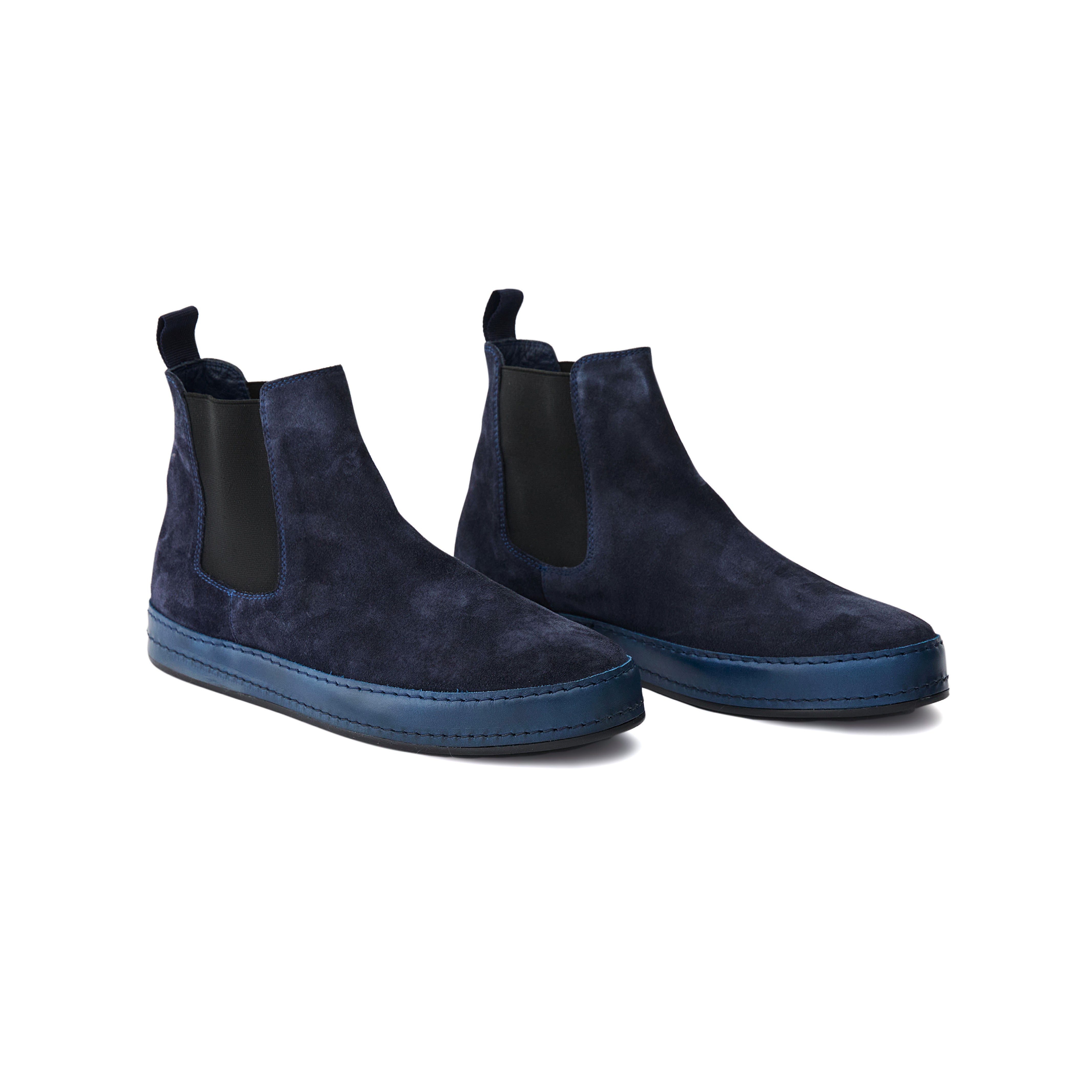 Men's Suede Calf Leather Handmade Chelsea Boots M10005 7
