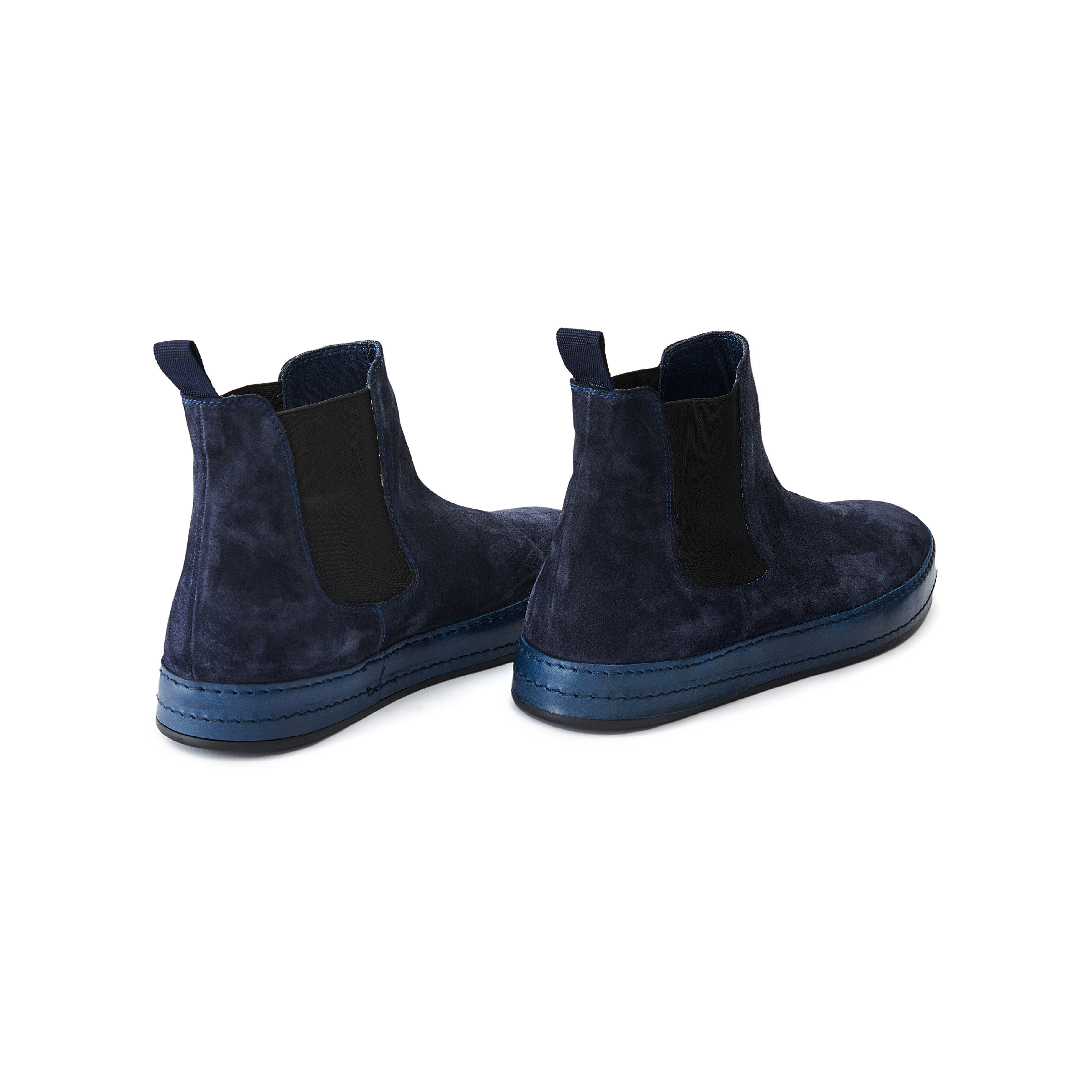 Men's Suede Calf Leather Handmade Chelsea Boots M10005 8