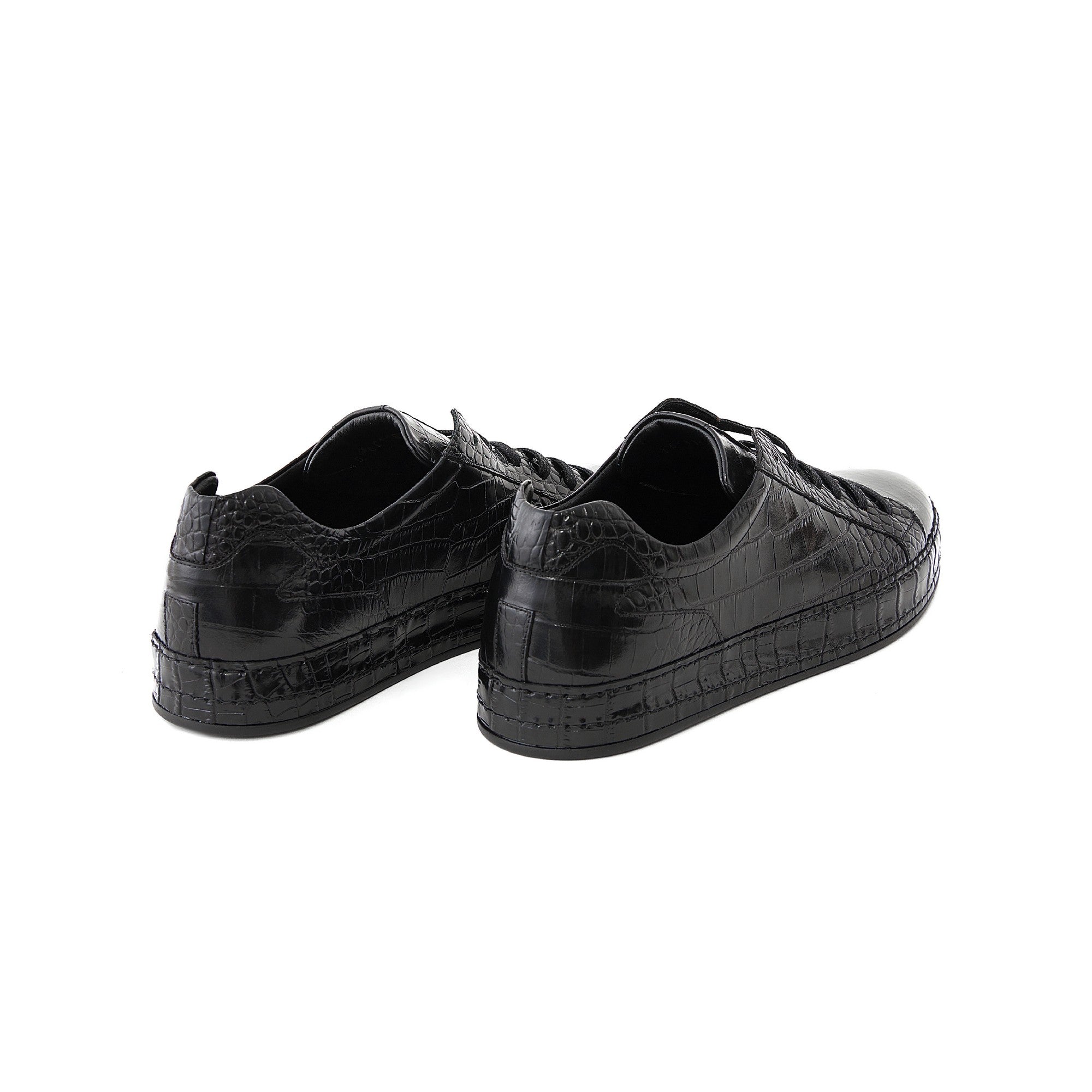 Men's Printed Crocodile Calf Leather Handmade Sport Shoes M8030 3