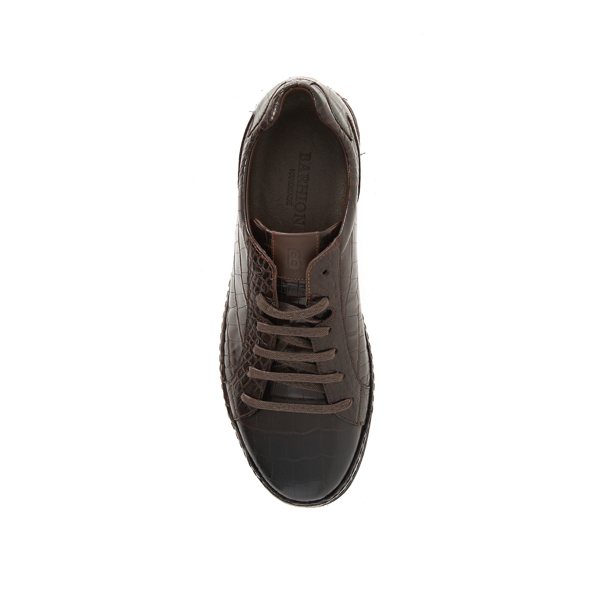 Men's Printed Crocodile Calf Leather Handmade Sport Shoes M8030 11
