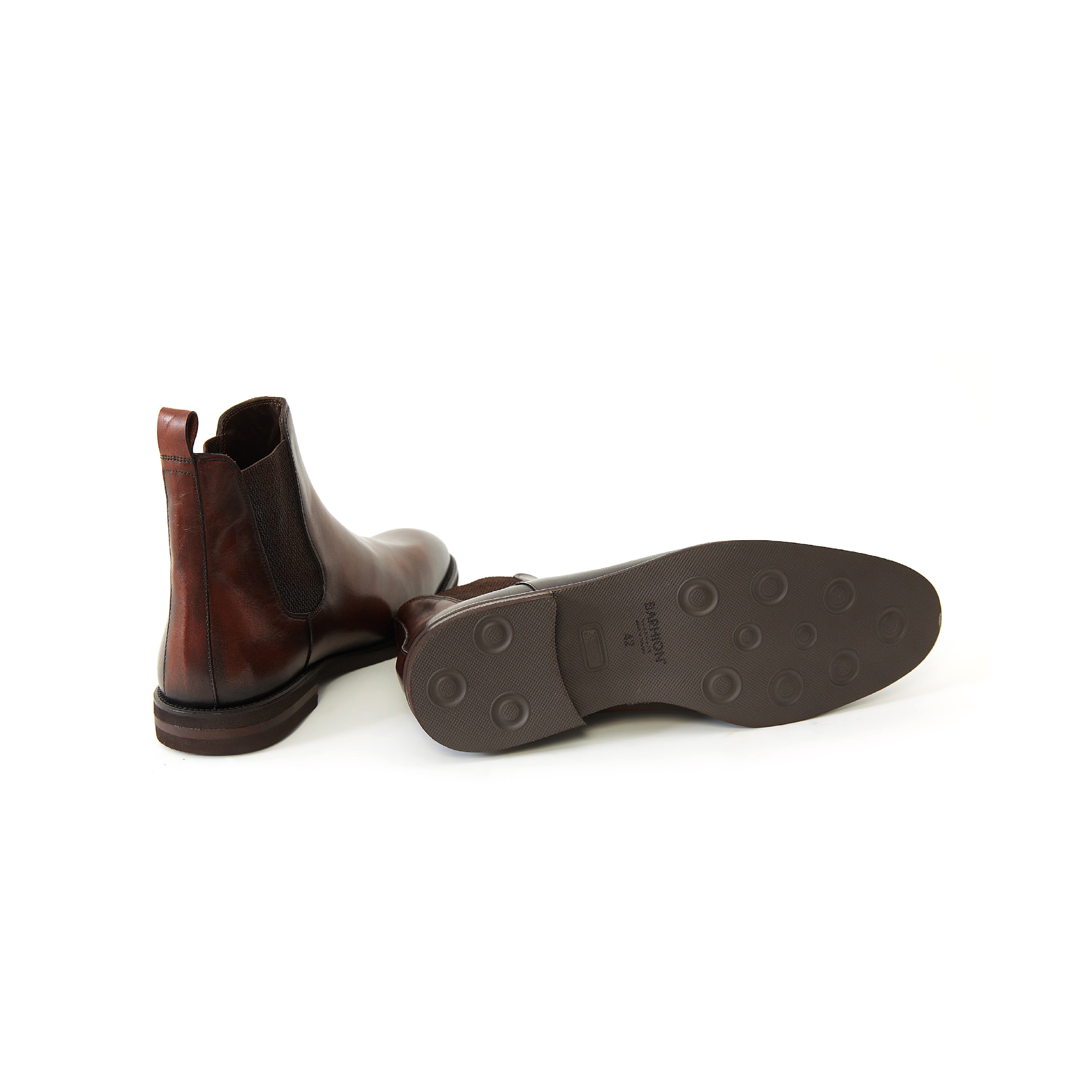 Men's Calf Leather Handmade Chelsea Boots M10003 8