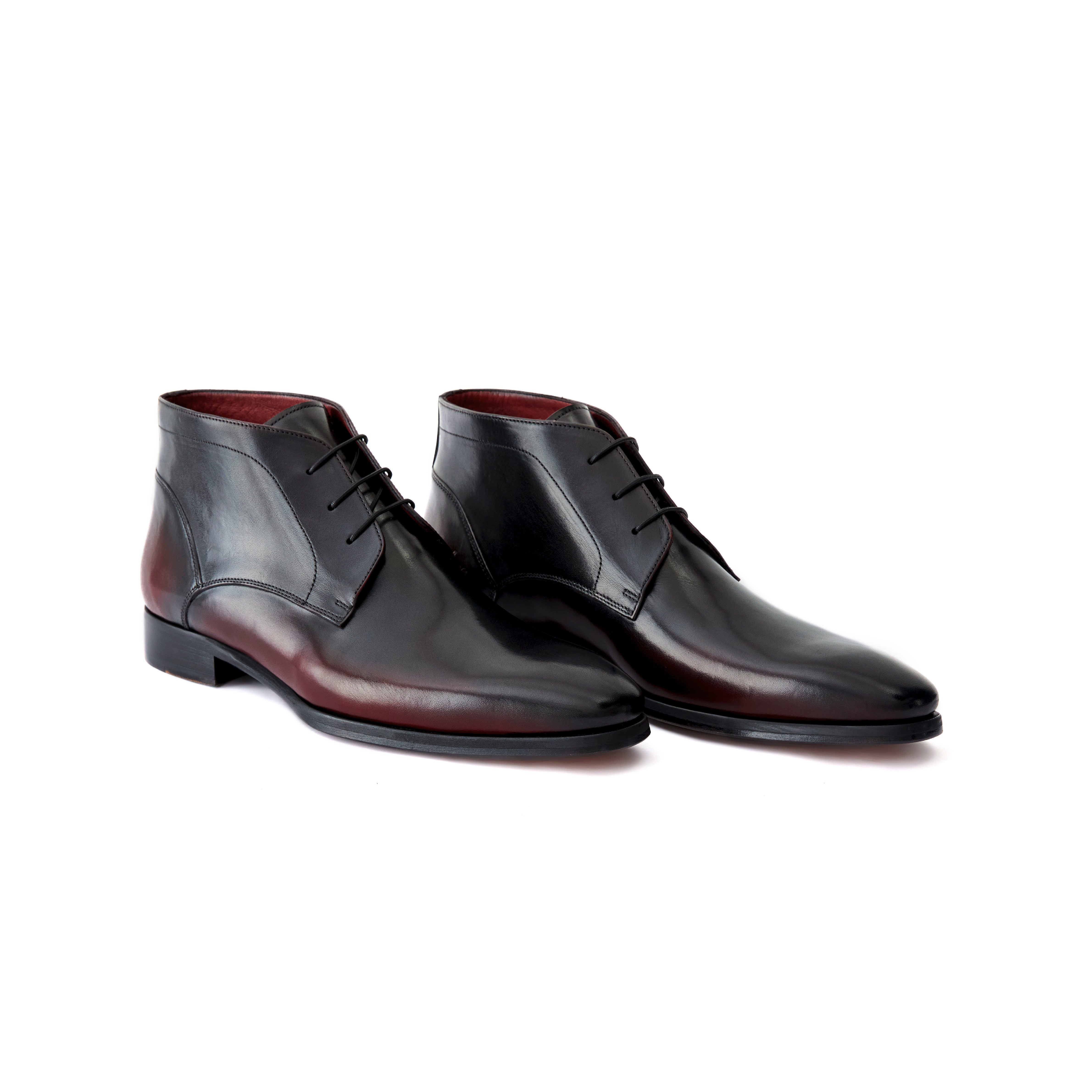 Men's Calf Leather Handmade Derby Boots M10001 7