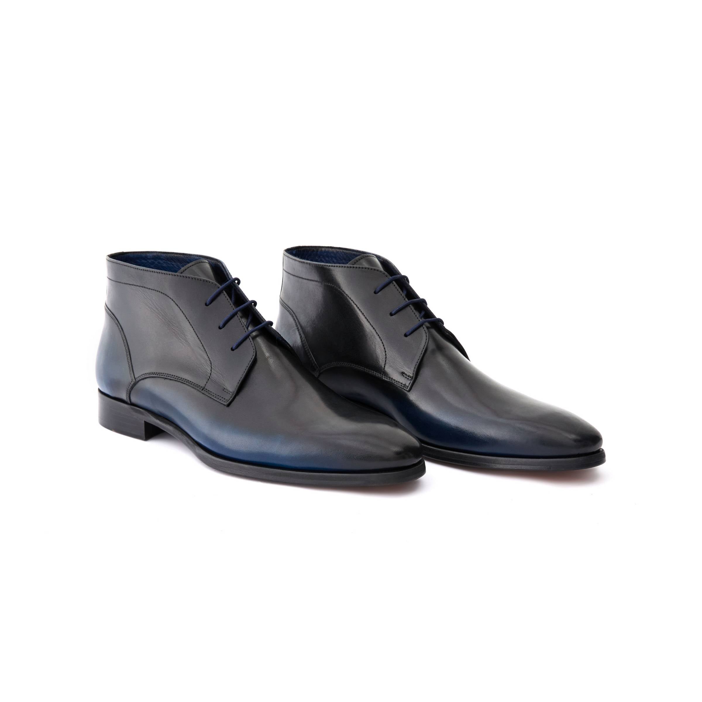 Men's Calf Leather Handmade Derby Boots M10001 2