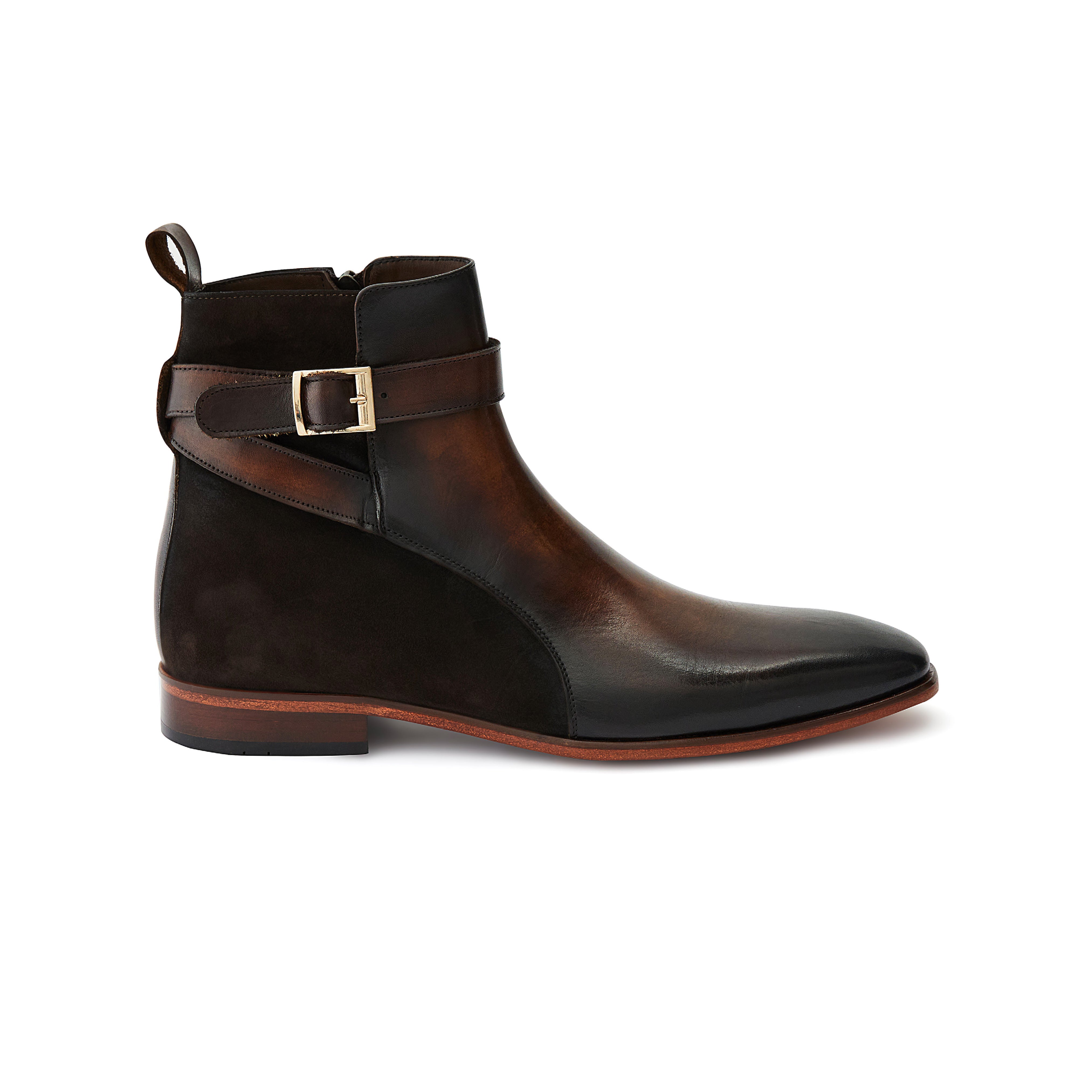 Men's Calf Leather Handmade Chelsea Boots M10002 1