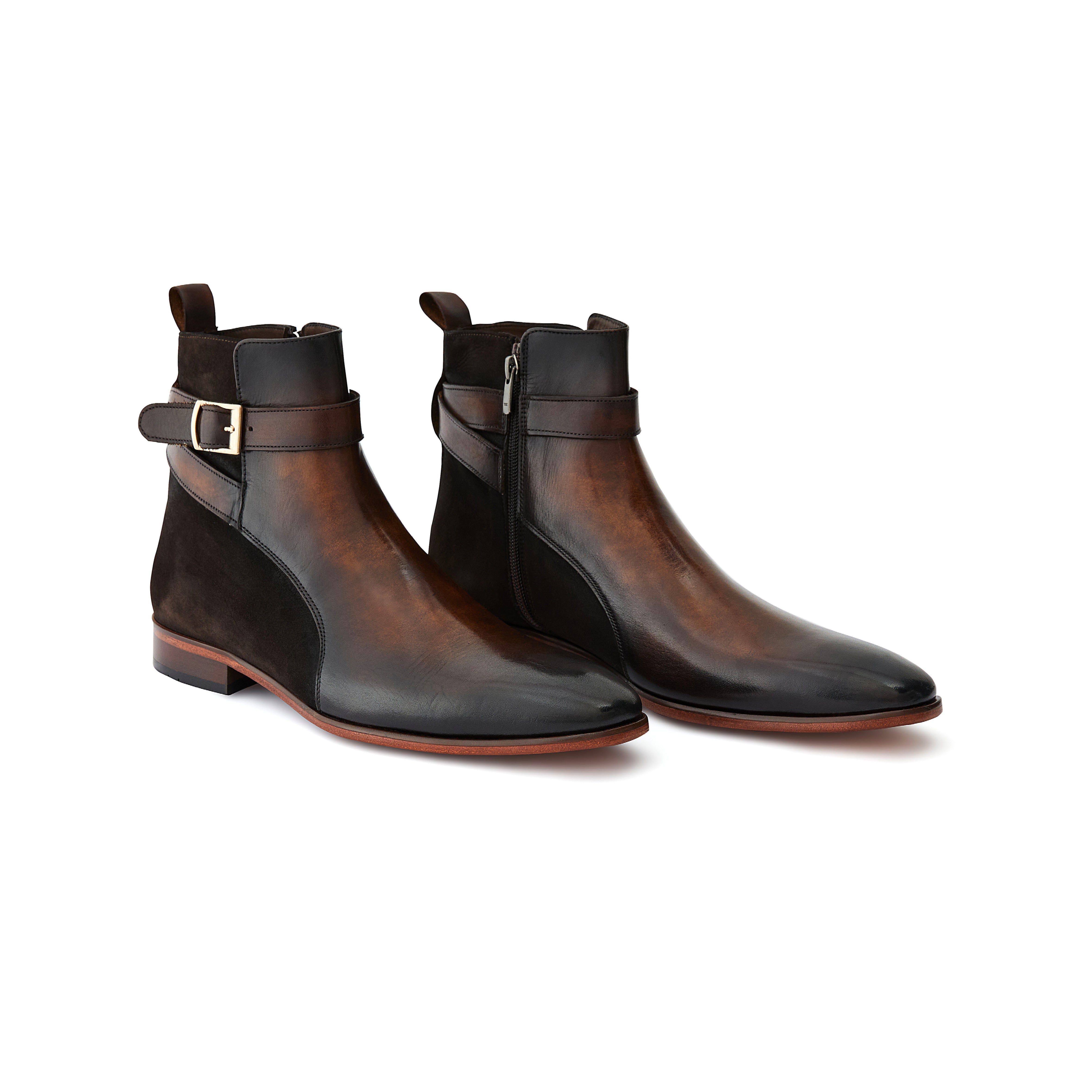 Men's Calf Leather Handmade Chelsea Boots M10002 2