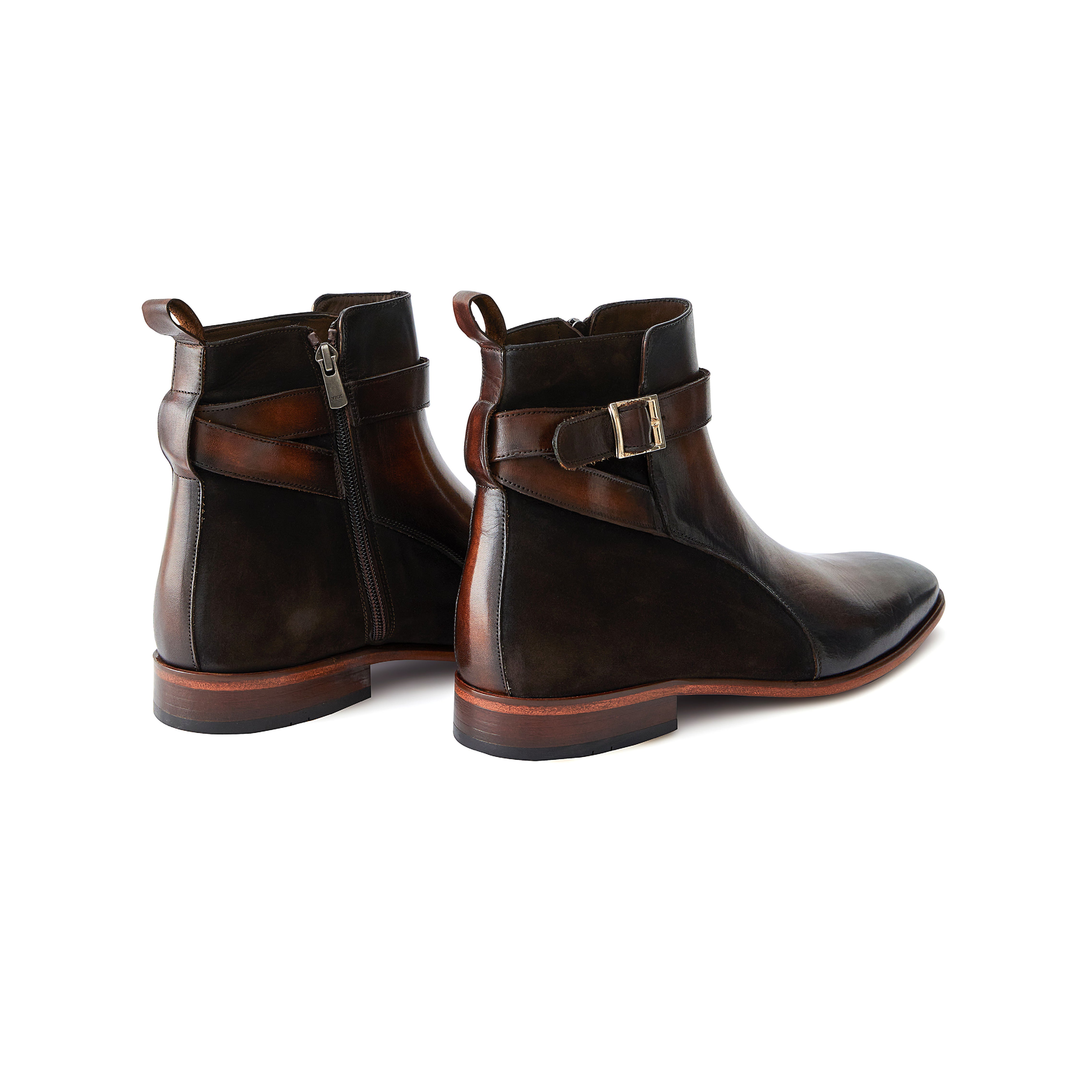 Men's Calf Leather Handmade Chelsea Boots M10002 3