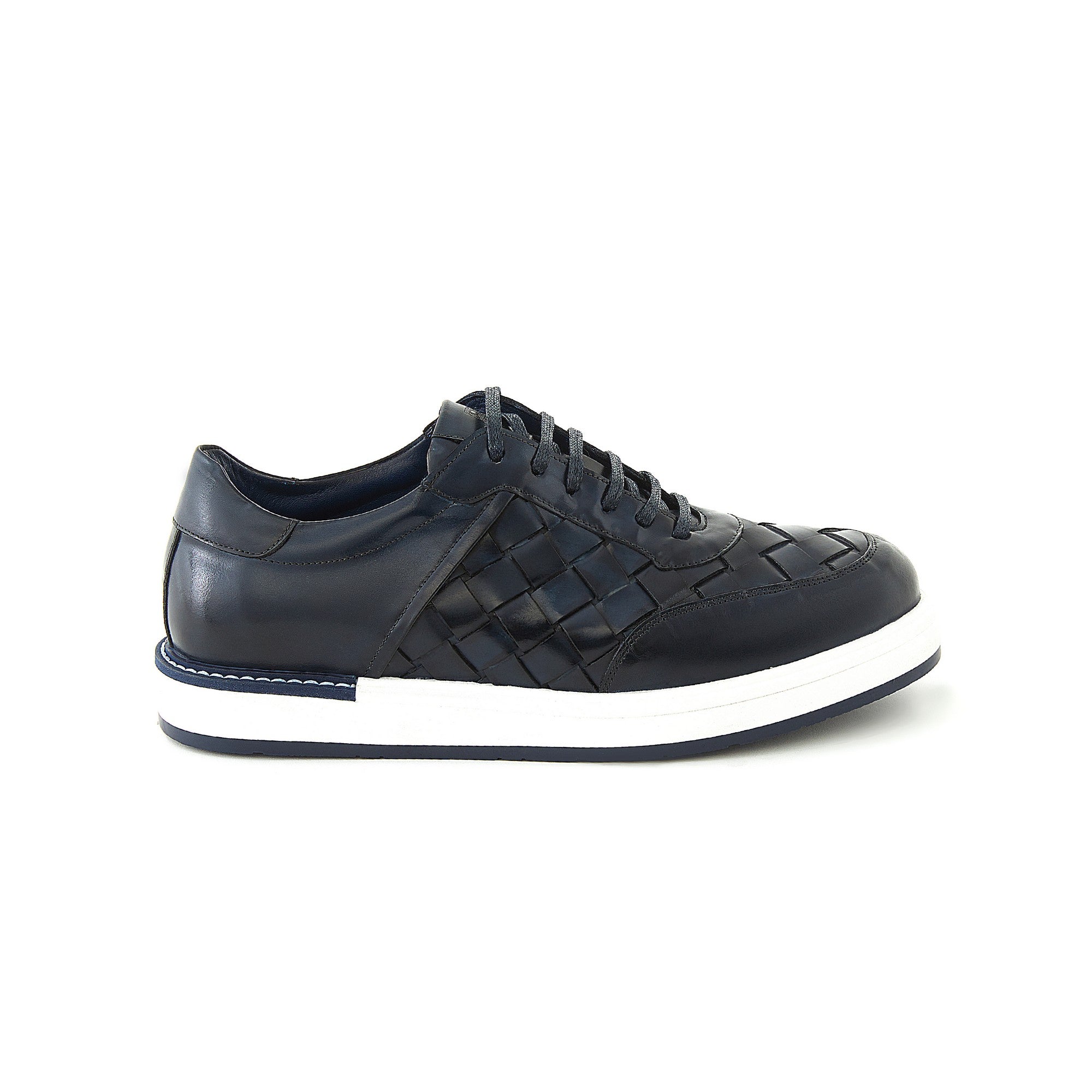 Men's Calf Leather Handcrafted Sneakers M8018 1