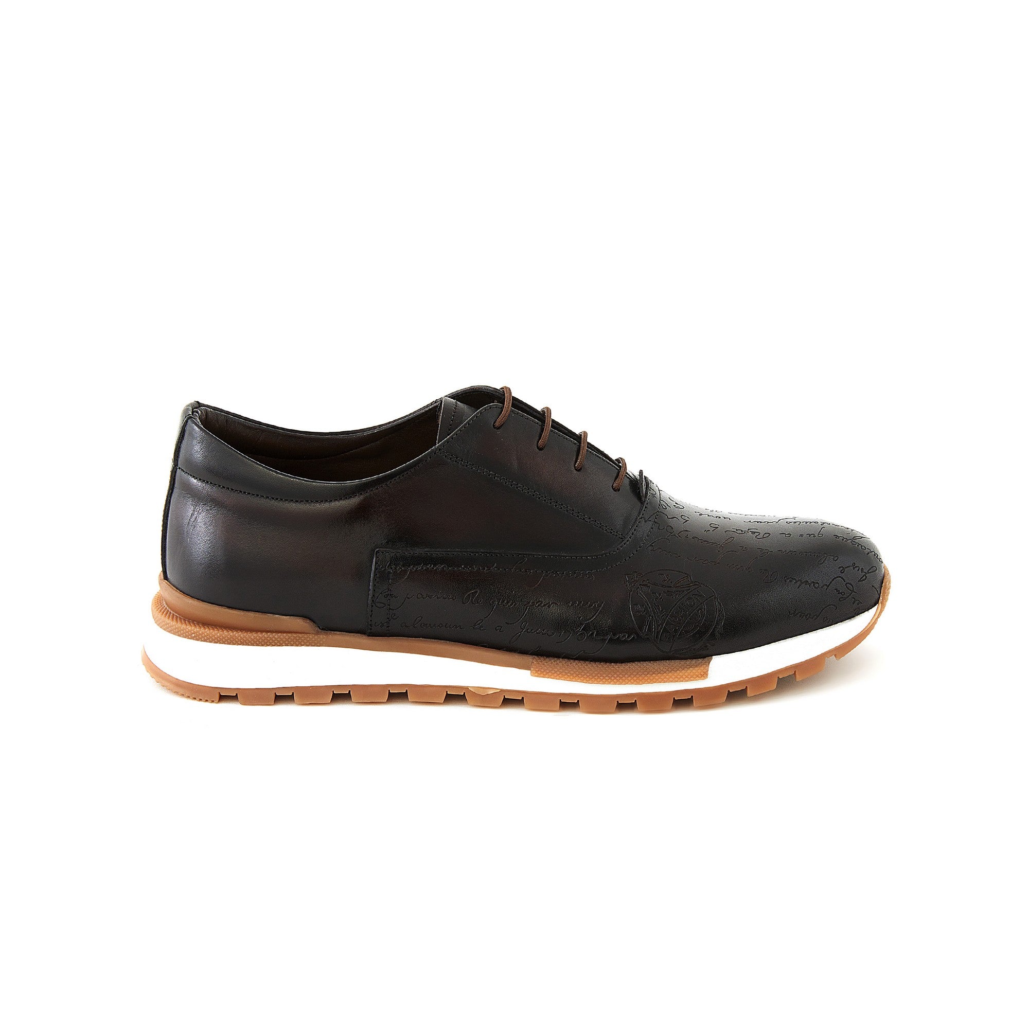 Men's Calf Leather Handmade Sneakers M8010 1