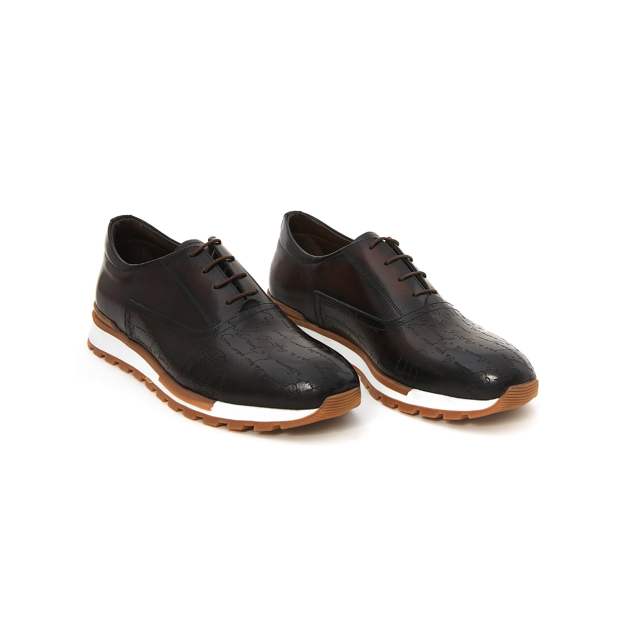 Men's Calf Leather Handmade Sneakers M8010 2