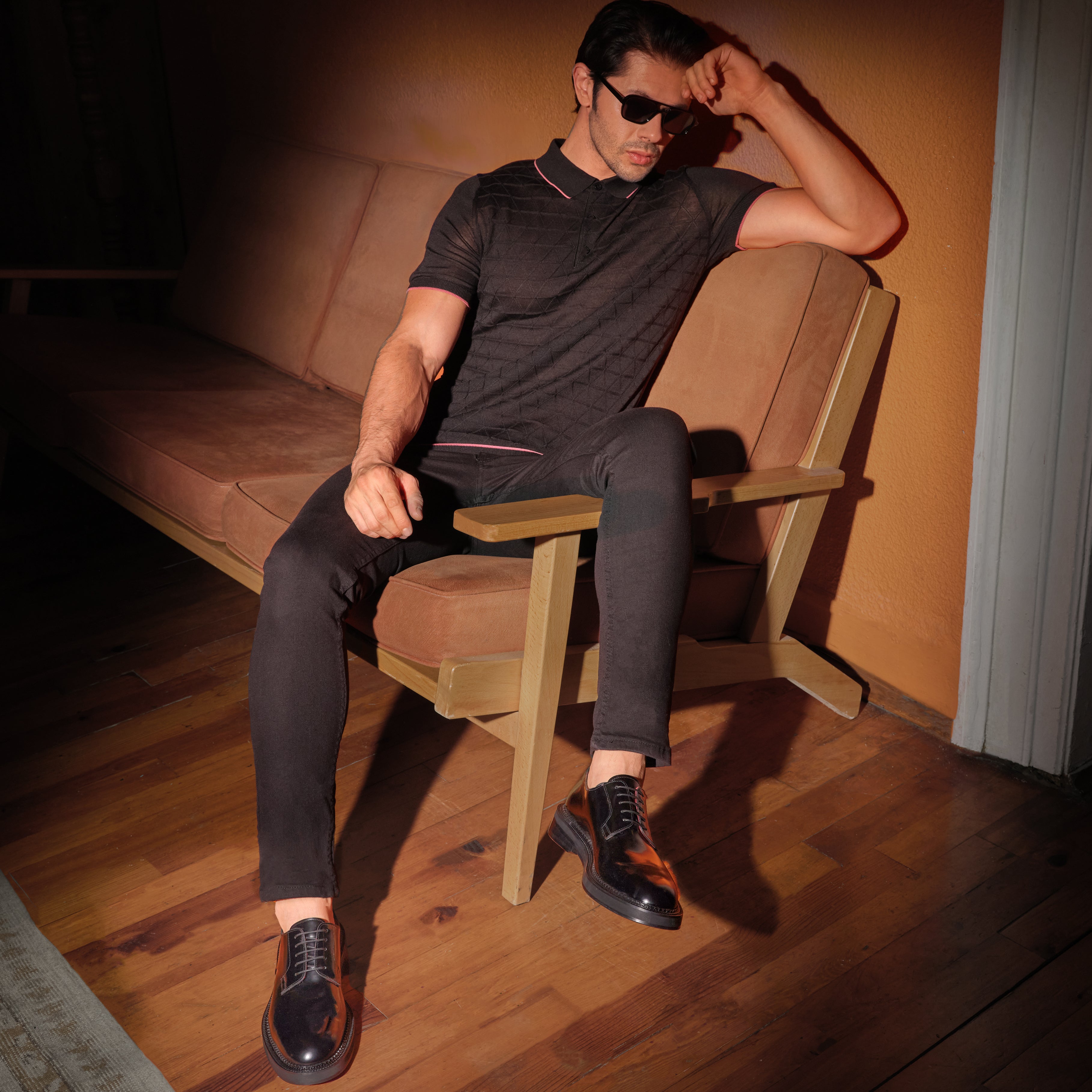 Men's Calf Leather Handmade Derby M7043 7