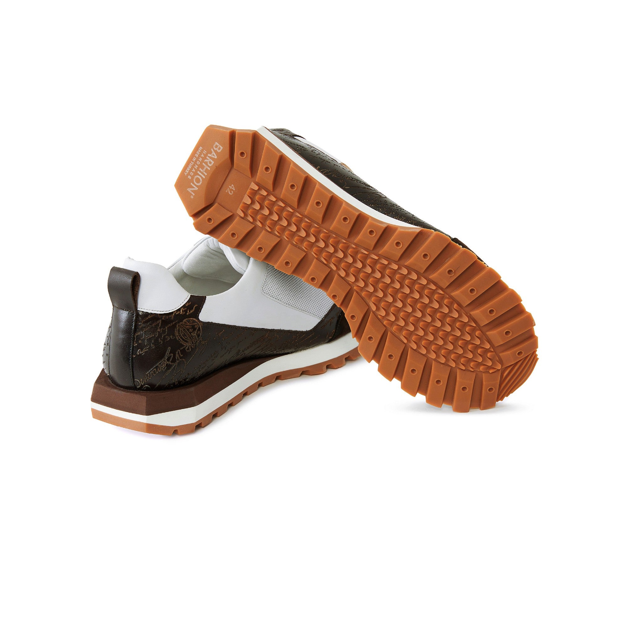 Men's Calf Leather Handmade Sneakers M8022 4