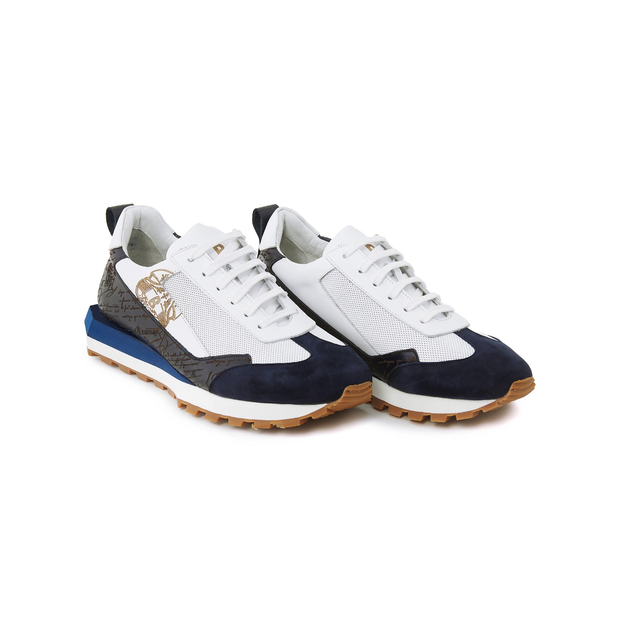 Men's Calf Leather Handmade Sneakers M8022 8