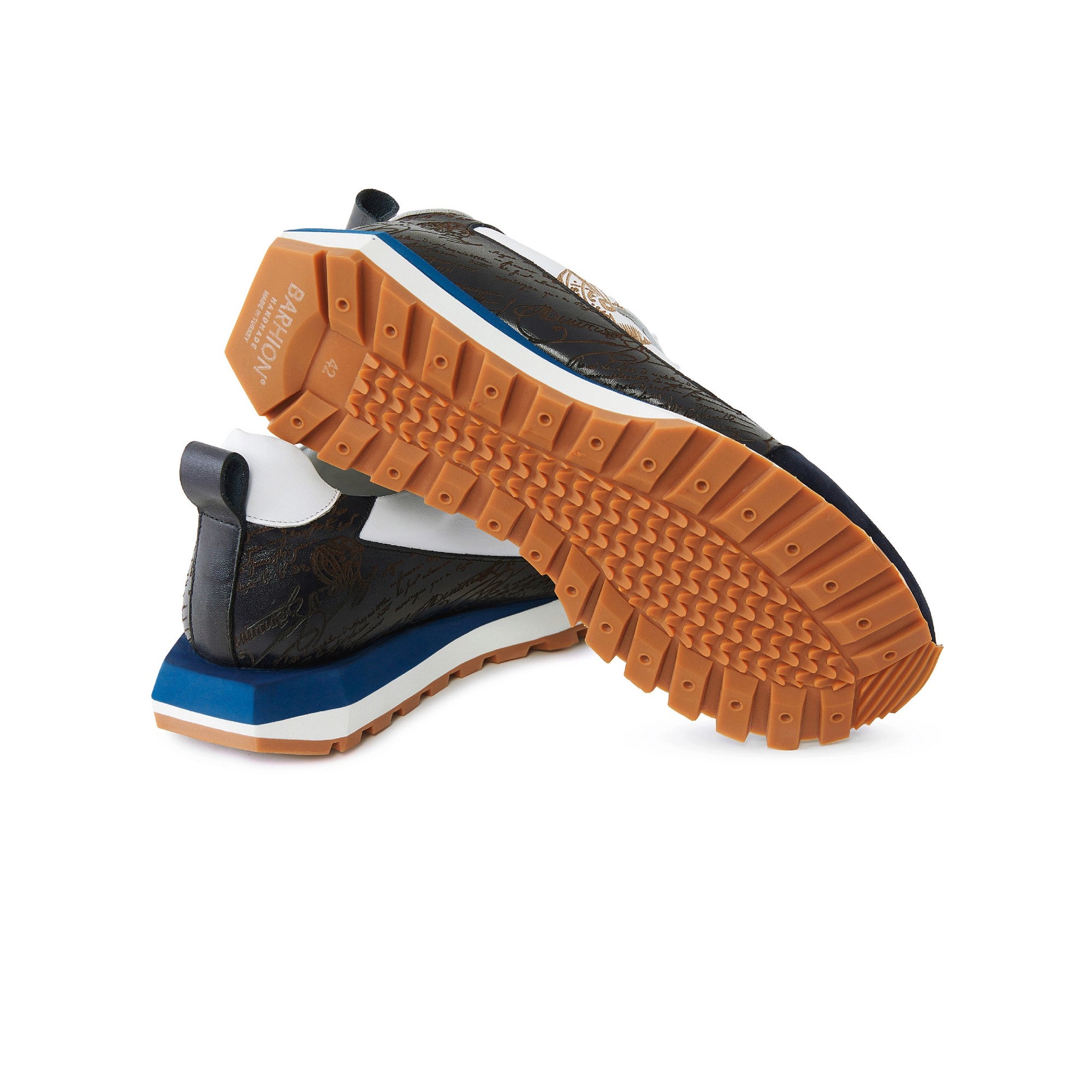 Men's Calf Leather Handmade Sneakers M8022 10