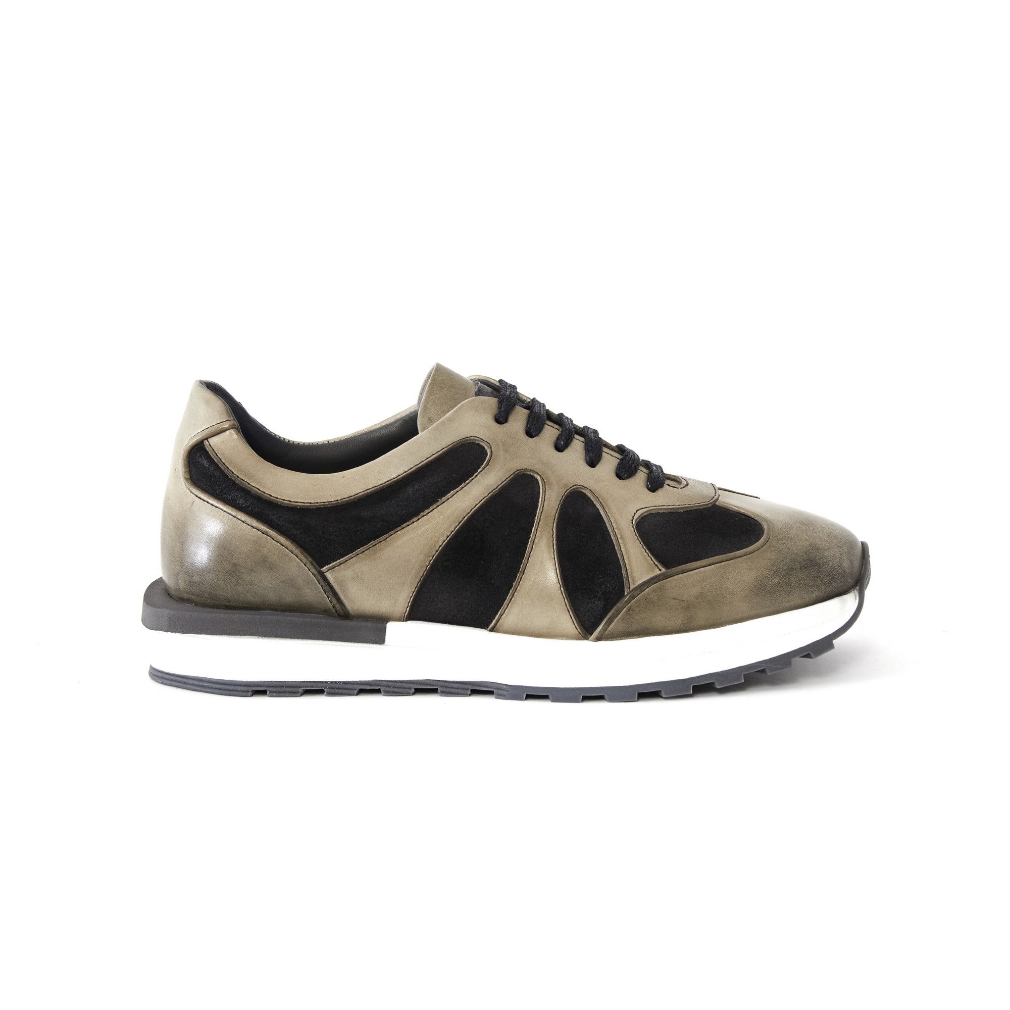 Men's Calf Leather Handmade Sneakers M8012 1