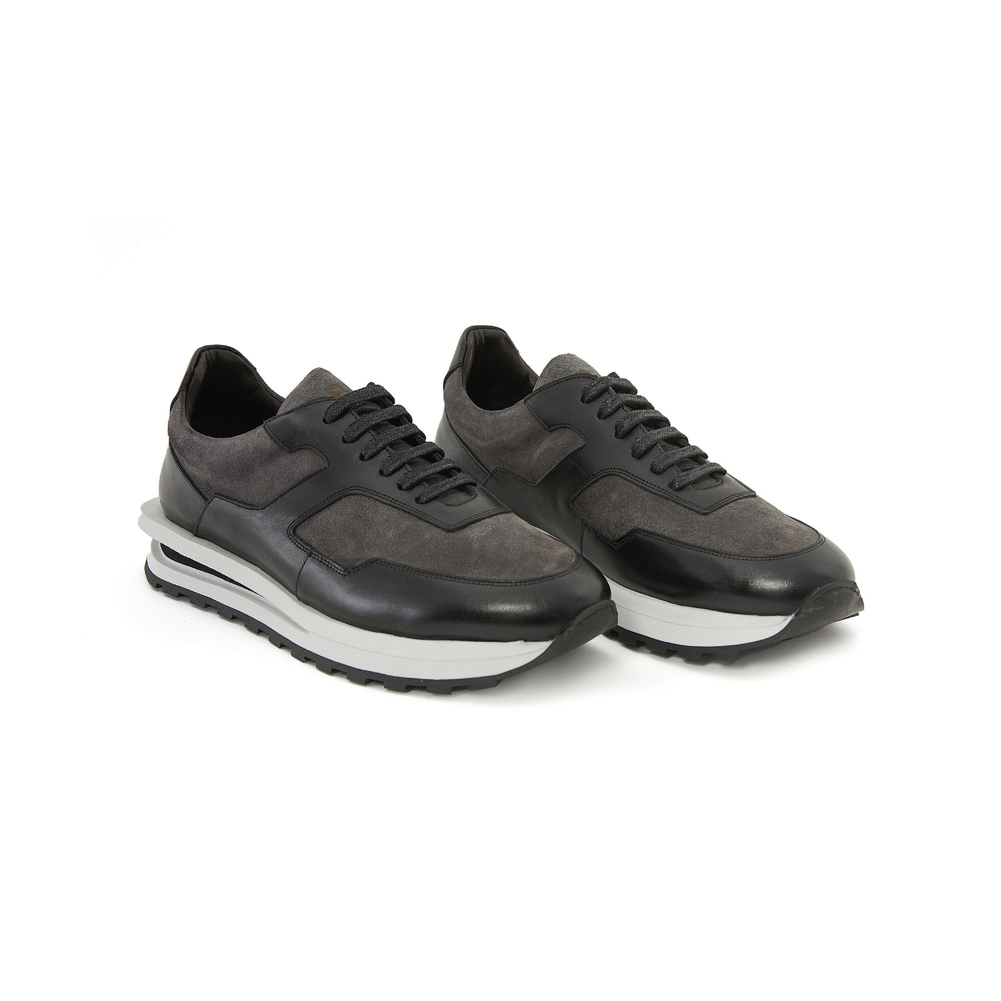 Men's Suede Calf Leather Handmade Sneakers M8017 2