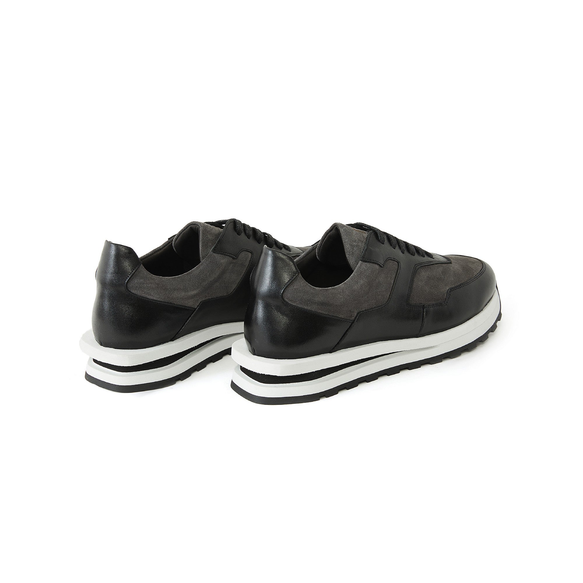 Men's Suede Calf Leather Handmade Sneakers M8017 3