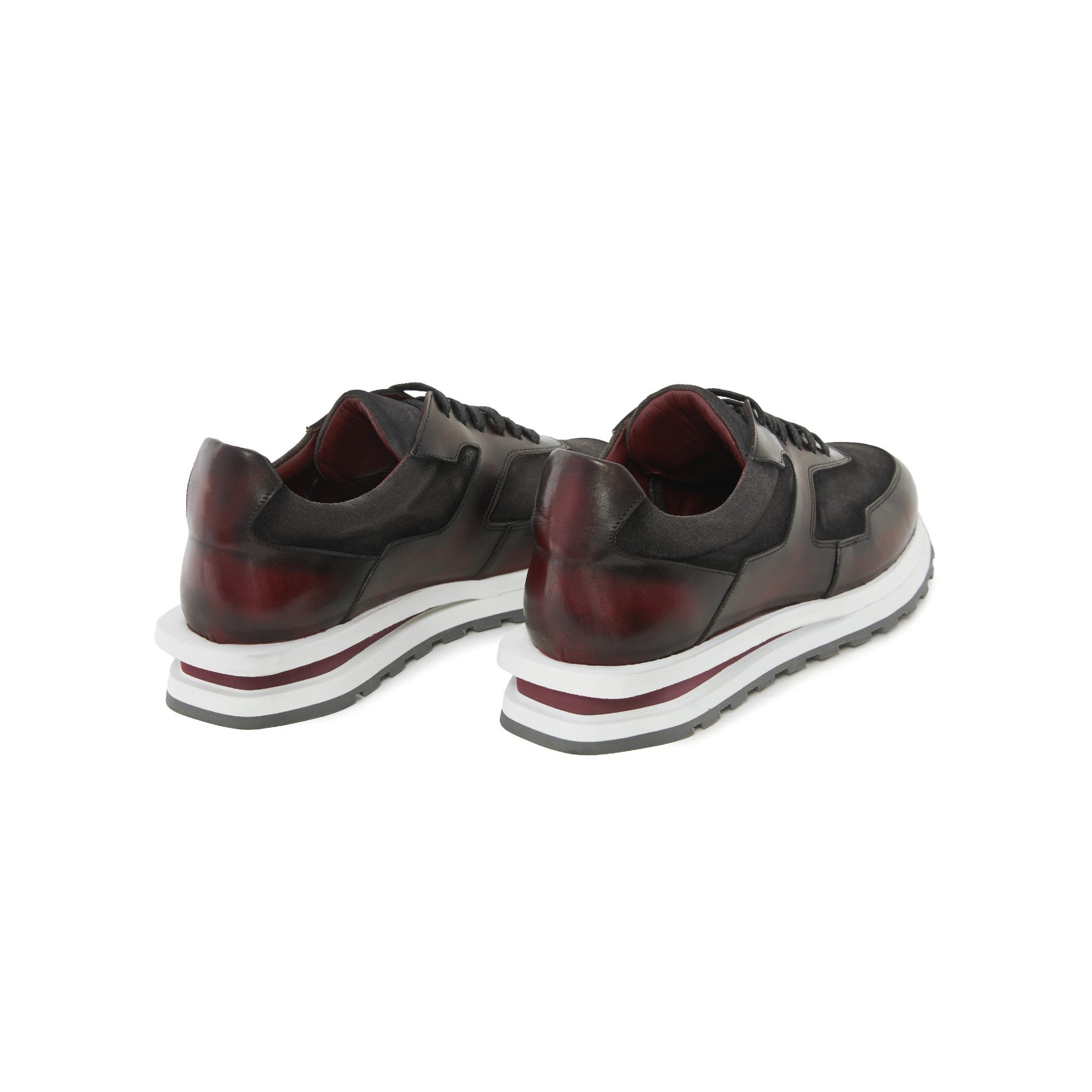 Men's Suede Calf Leather Handmade Sneakers M8017 9
