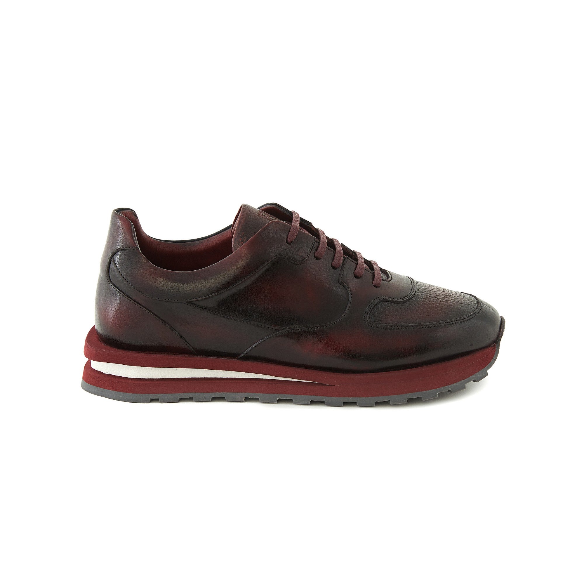 Men's Calf Leather Handmade Sneakers M8016 1