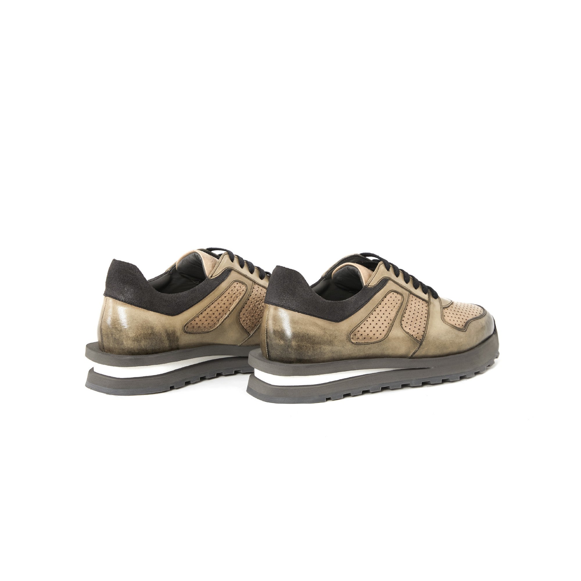 Men's Calf Leather Handmade Sneakers M8013 3