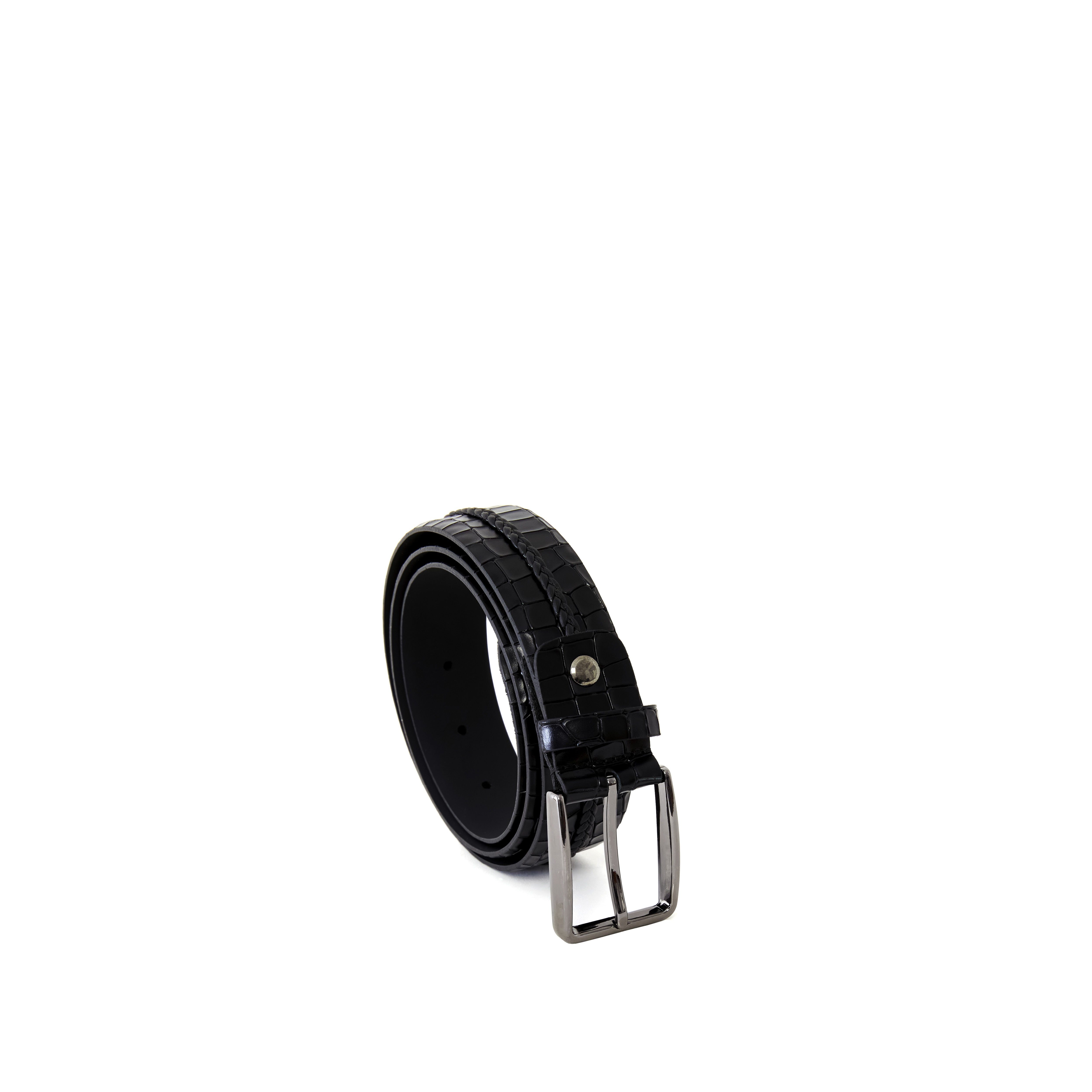 Men's Crocodile Embossed Calf Leather Handmade Belt M105 9