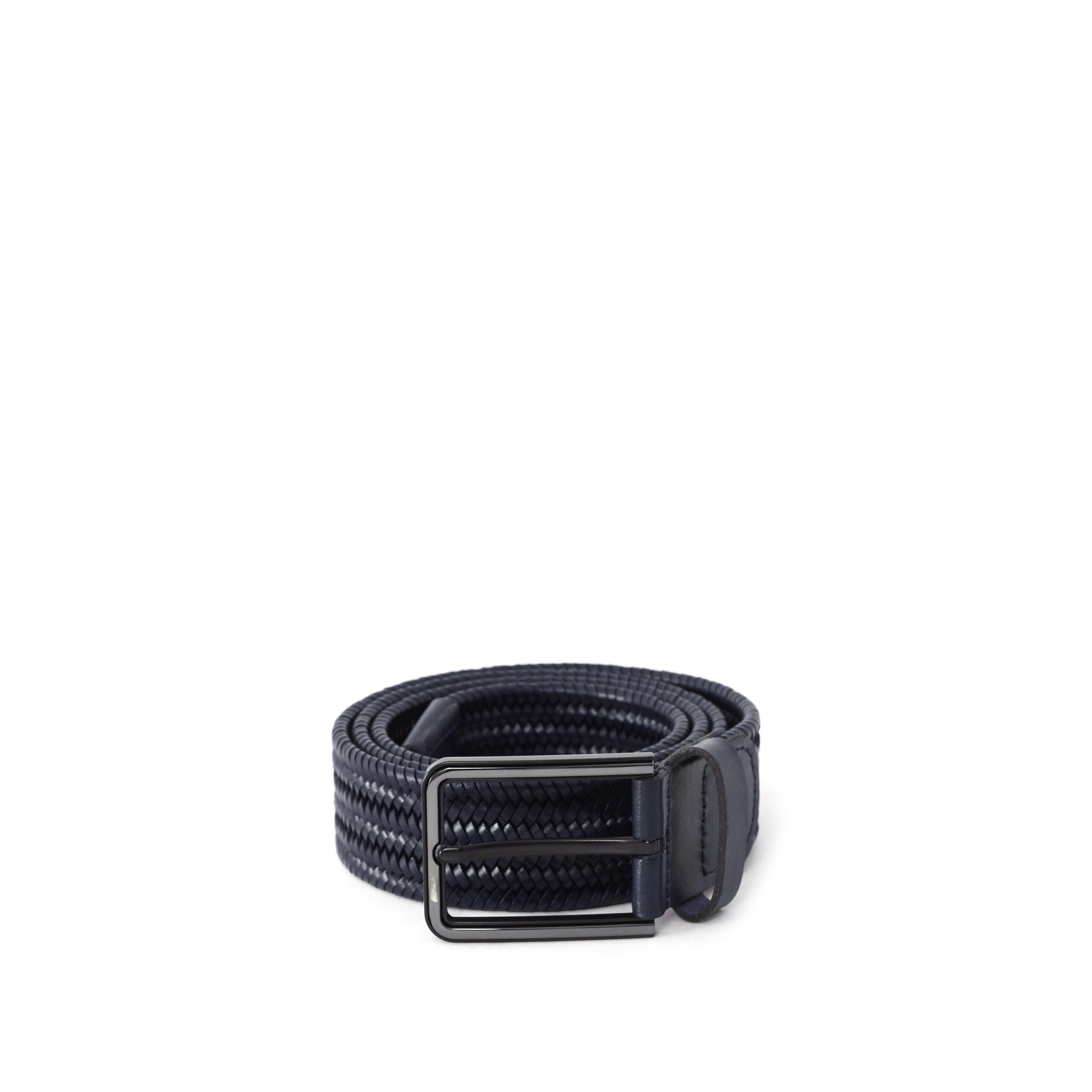 Men's Braided Calf Leather Handmade Belt M107 12