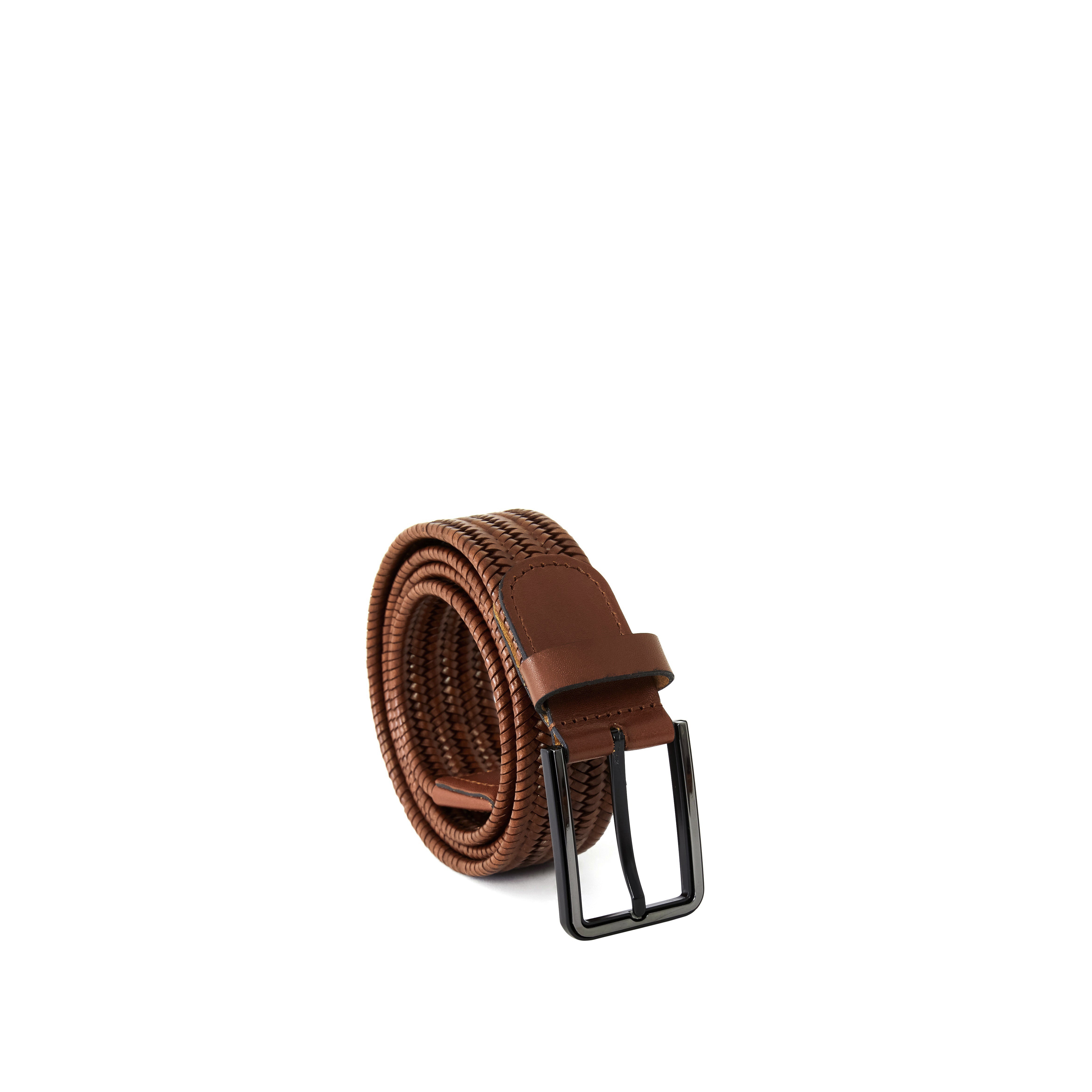 Men's Braided Calf Leather Handmade Belt M107 18