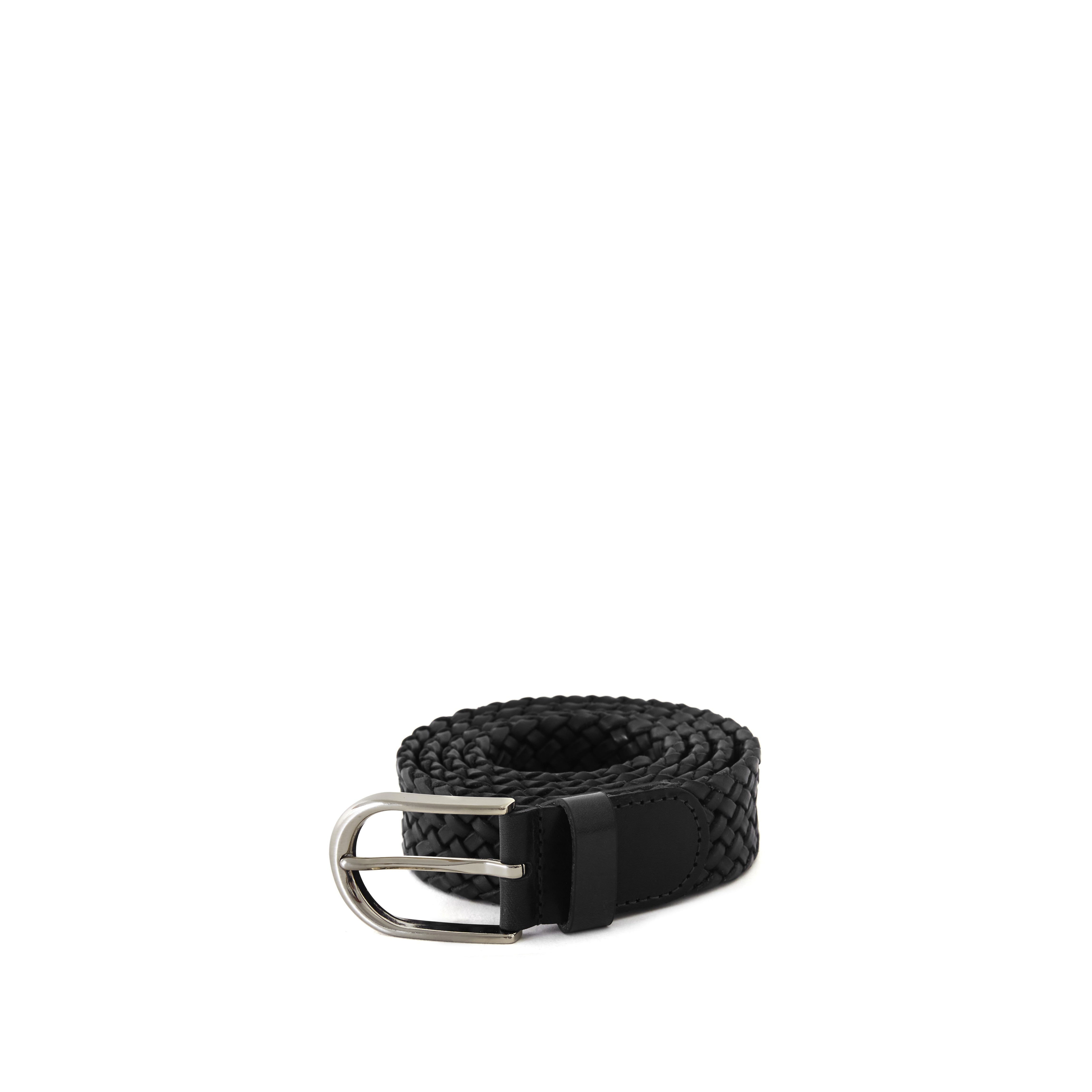 Men's Double-Sided Braided Calf Leather Handmade Belt M108 10