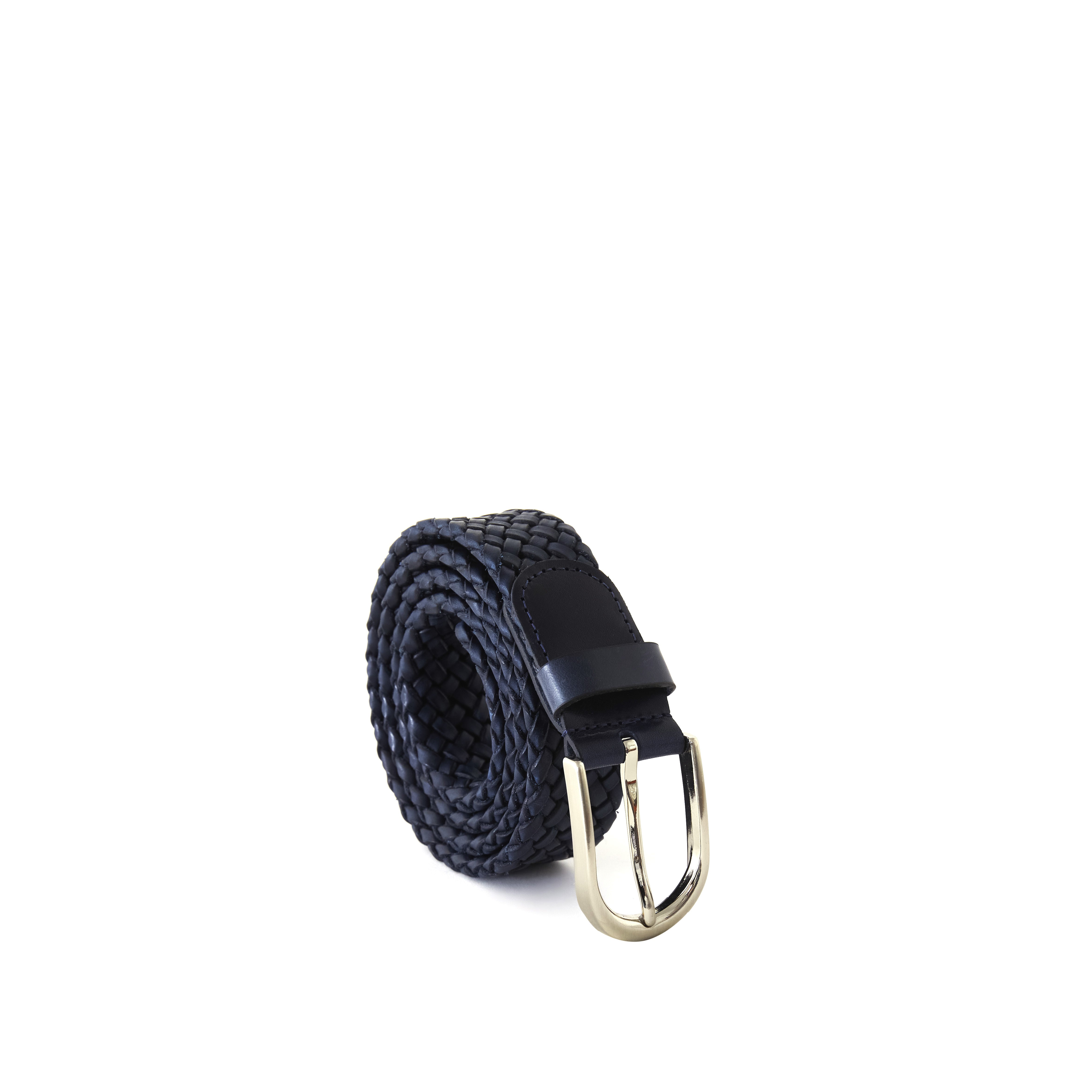 Men's Double-Sided Braided Calf Leather Handmade Belt M108 14