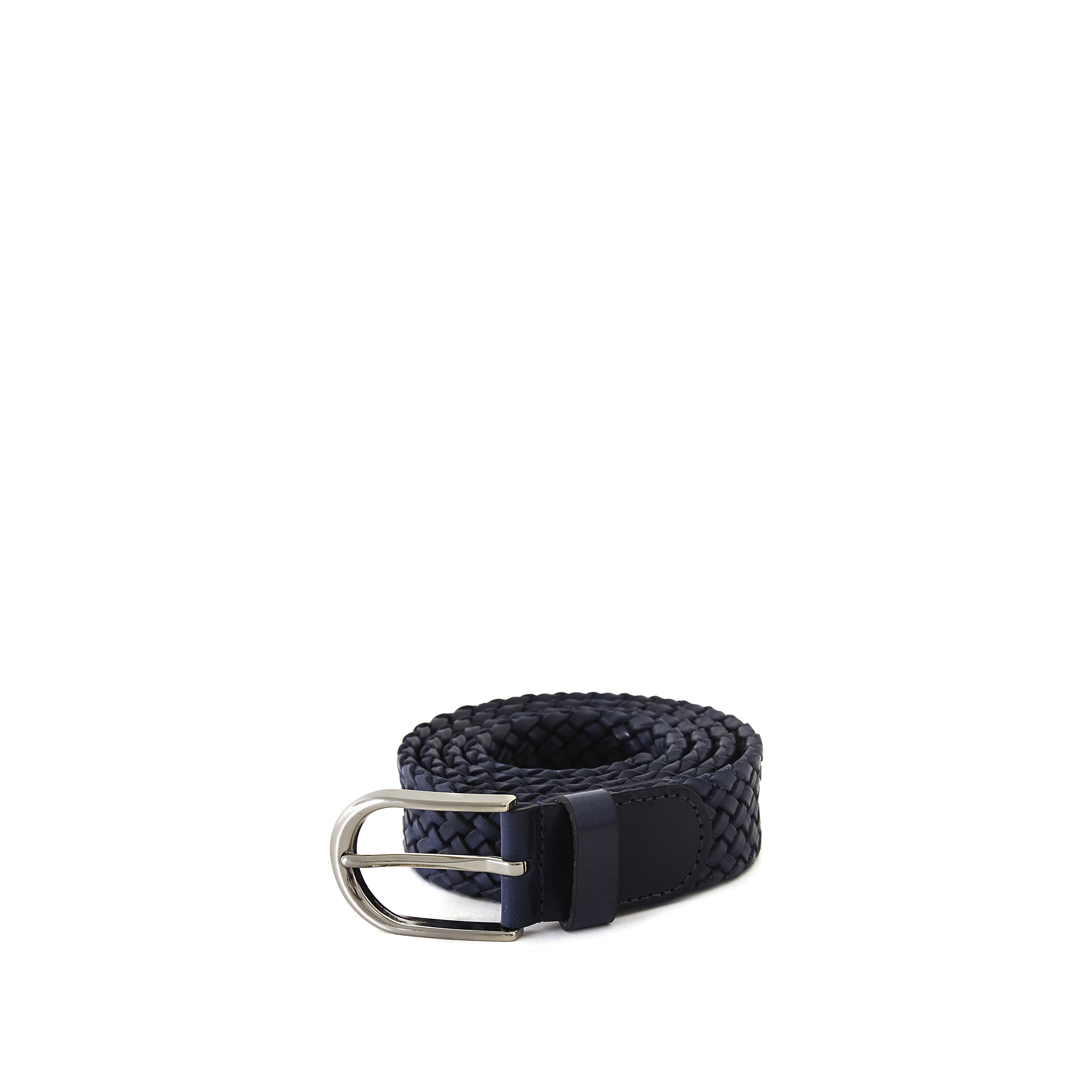 Men's Double-Sided Braided Calf Leather Handmade Belt M108 15
