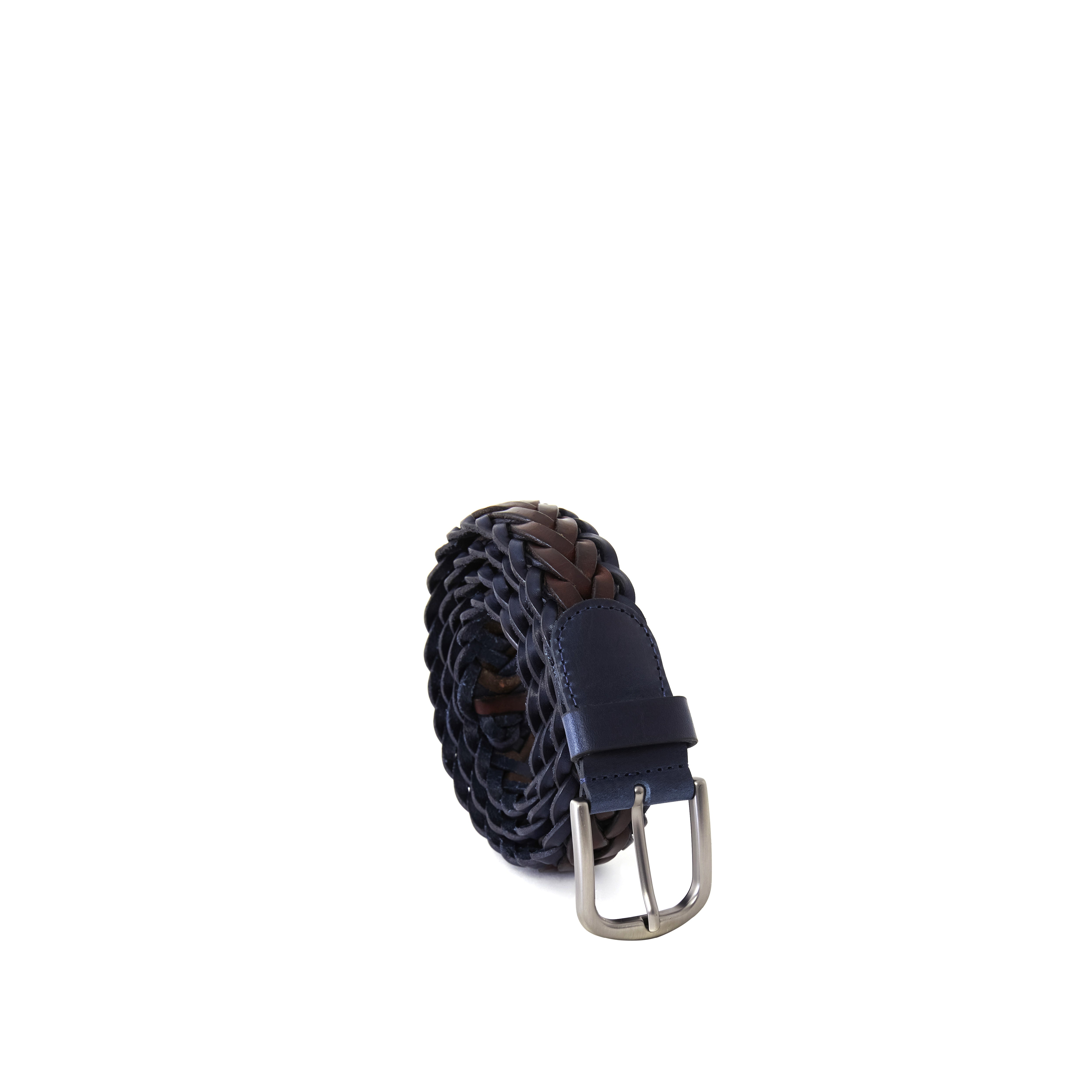 Men's Braided Calf Leather Handmade Belt M109 9