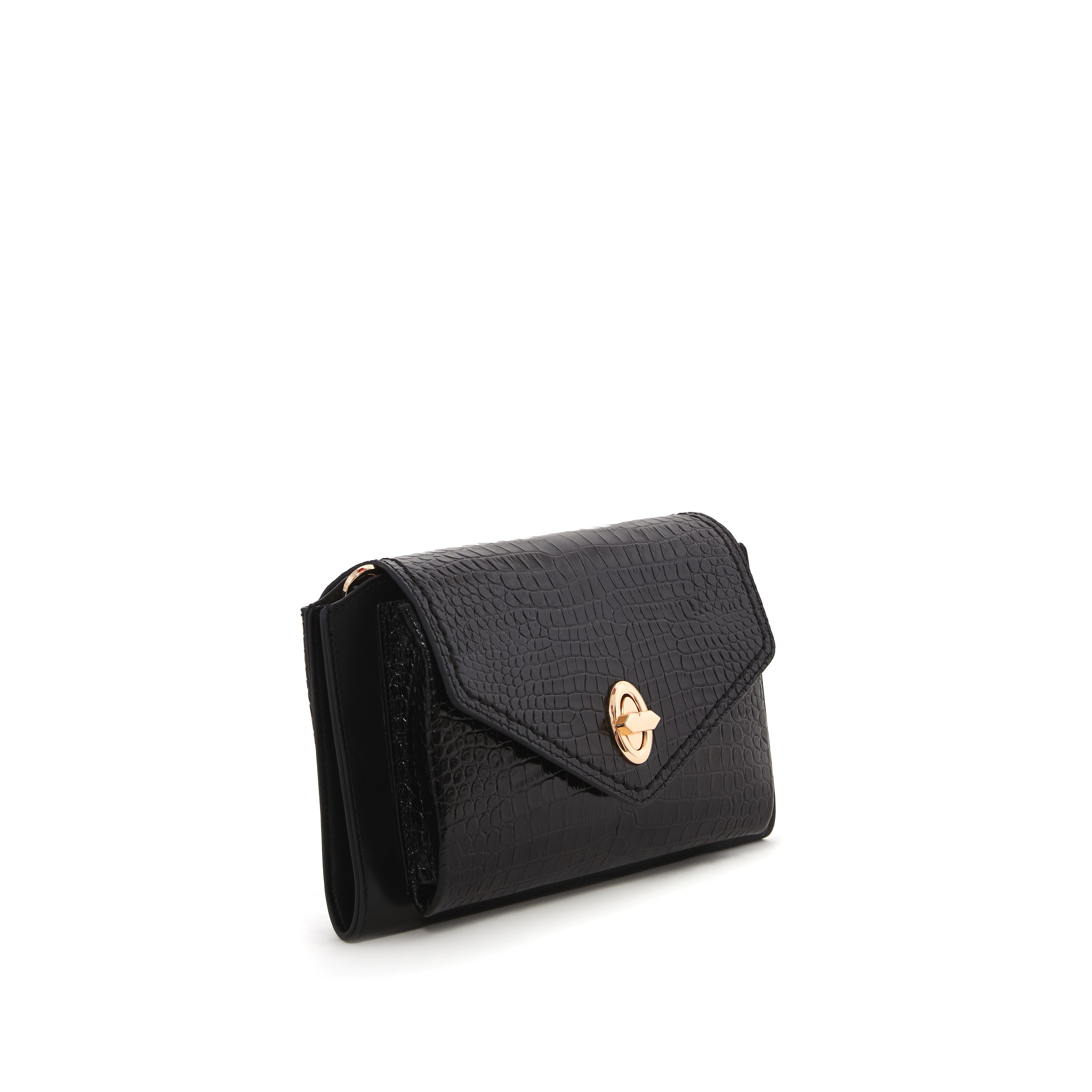 Women's Calf Leather Crocodile Embossed Handmade Crossbody Bag W20009 8