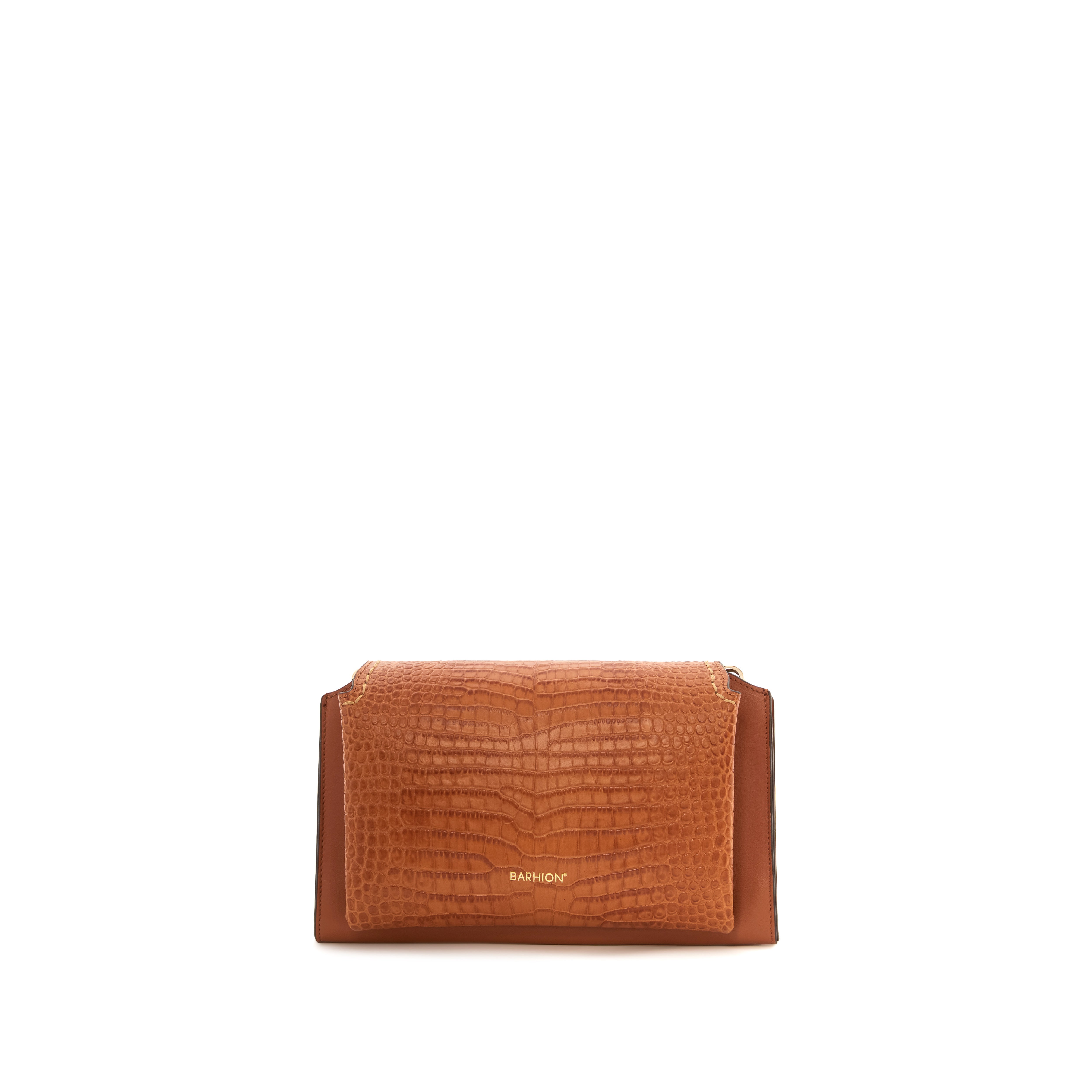Women's Calf Leather Crocodile Embossed Handmade Crossbody Bag W20009 14