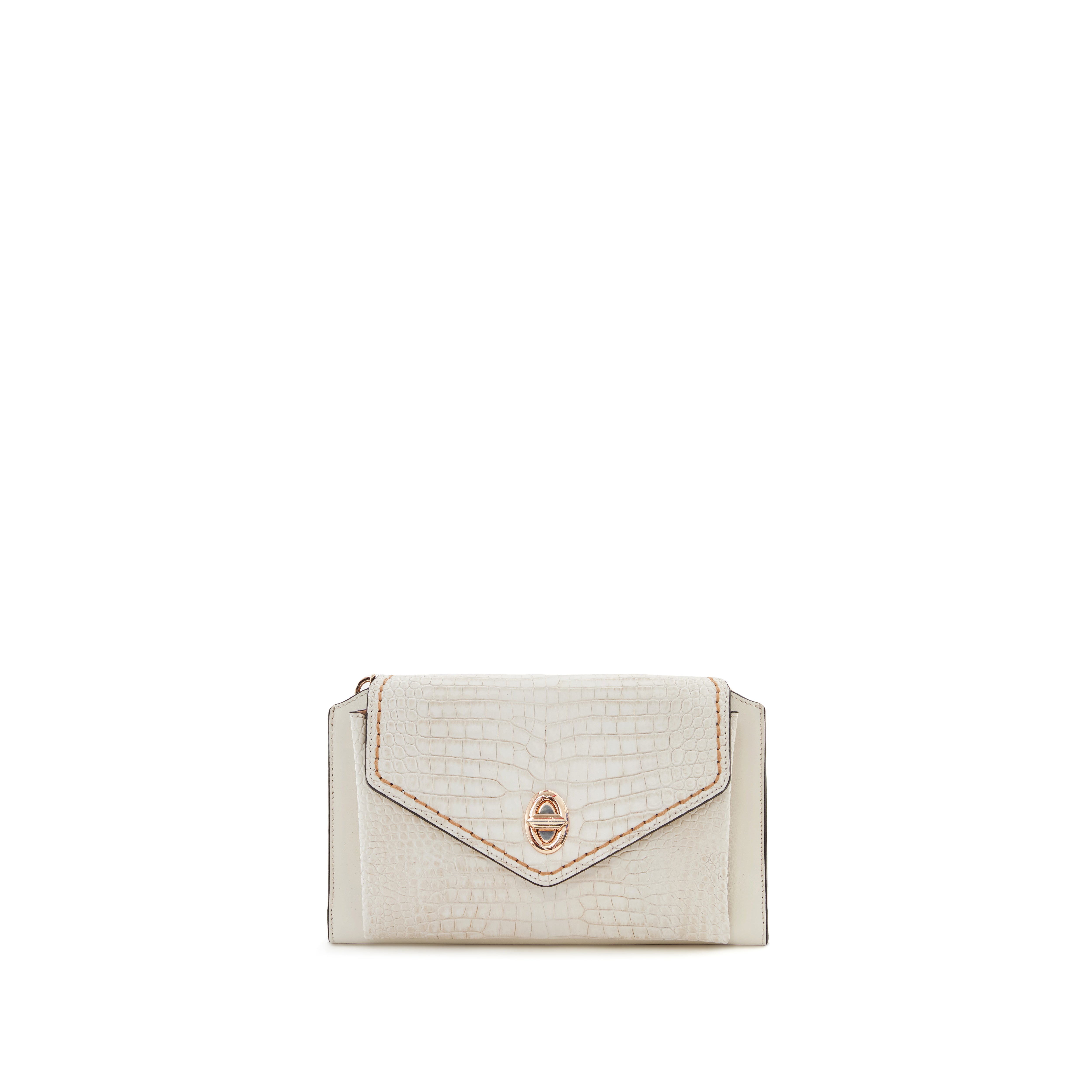 Women's Calf Leather Crocodile Embossed Handmade Crossbody Bag W20009 15