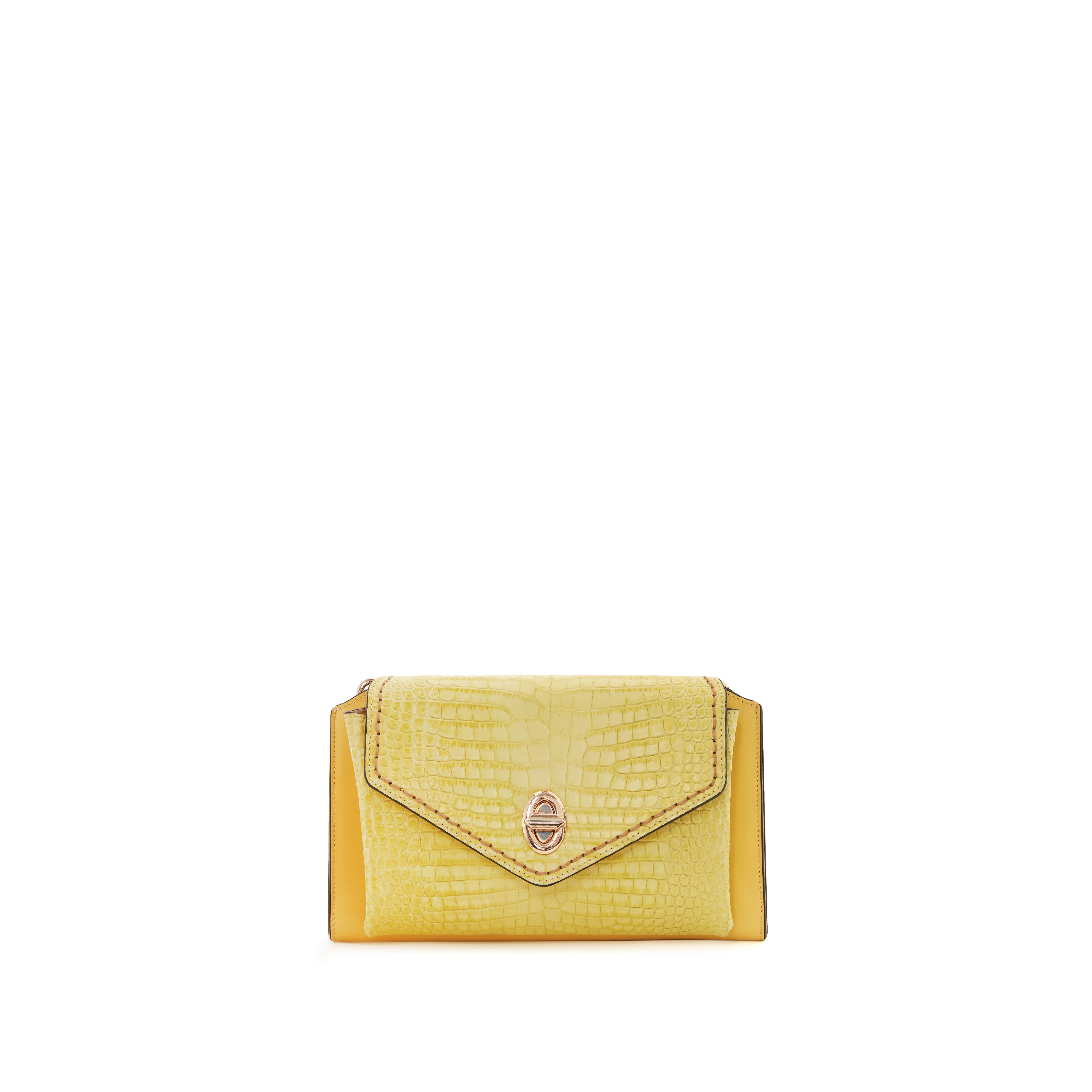 Women's Calf Leather Crocodile Embossed Handmade Crossbody Bag W20009 22