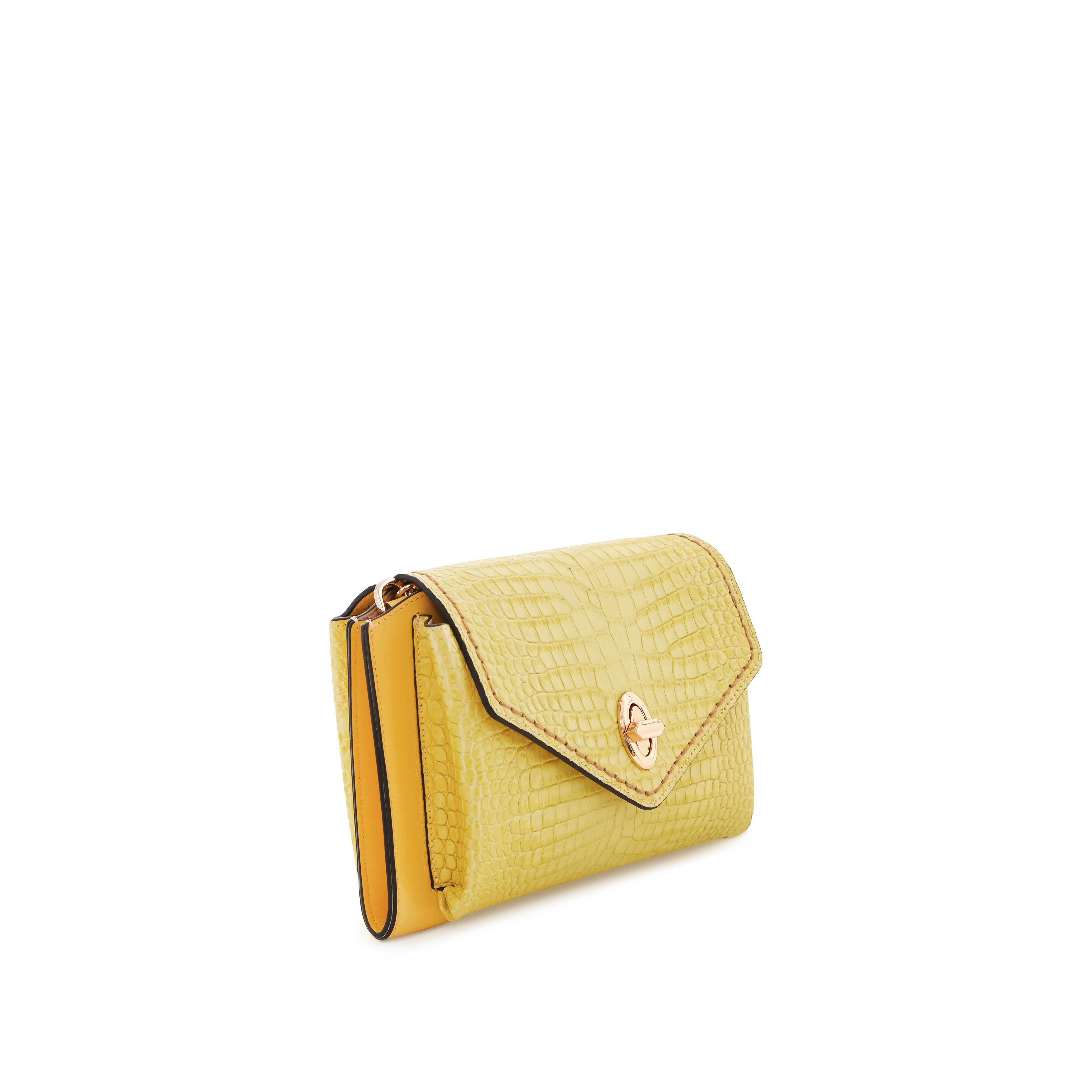 Women's Calf Leather Crocodile Embossed Handmade Crossbody Bag W20009 18
