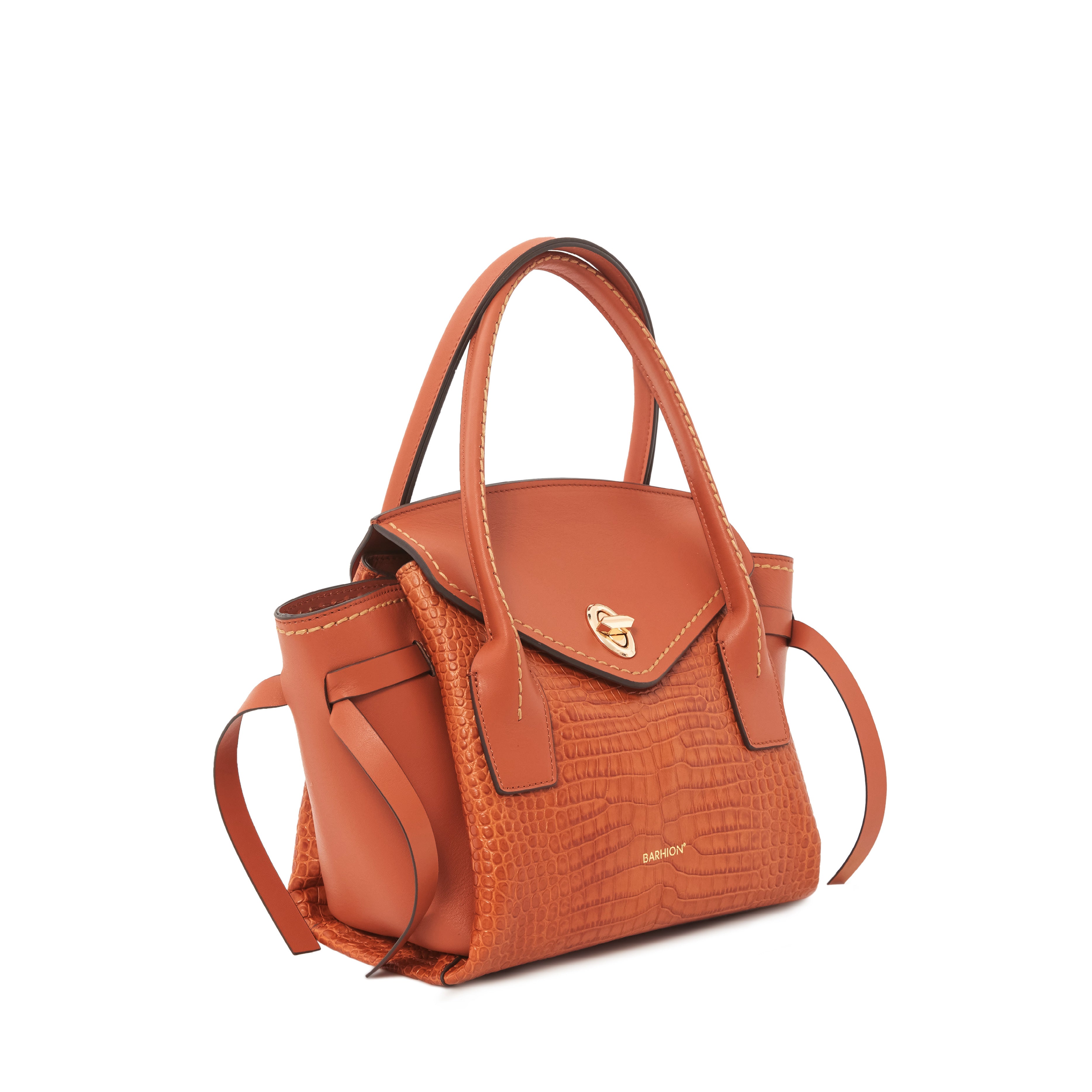 Women's Calf Leather Crocodile Embossed Handmade Tote Bag W20011 2