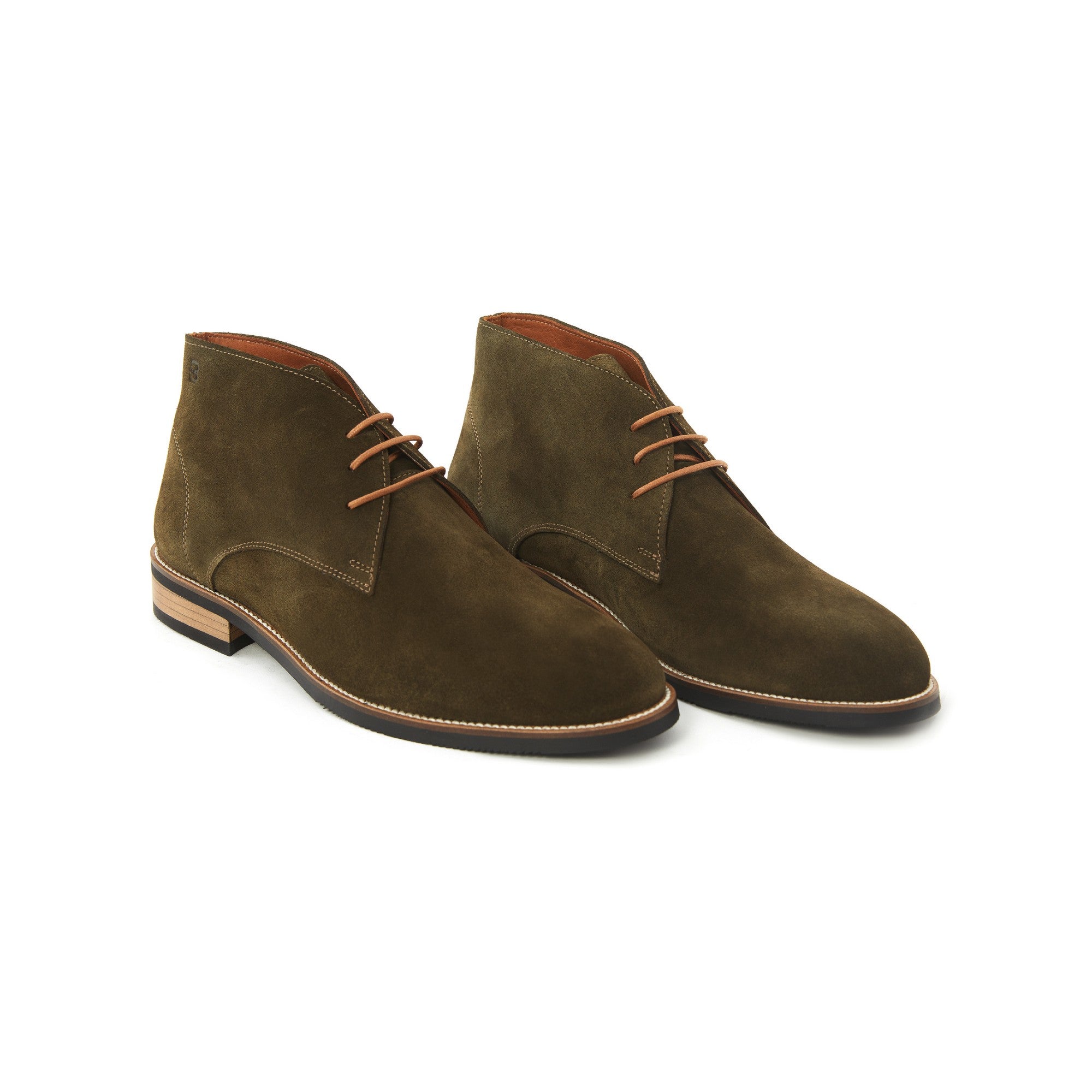 Men's Suede Calf Leather Handmade Derby Boots M10006 12