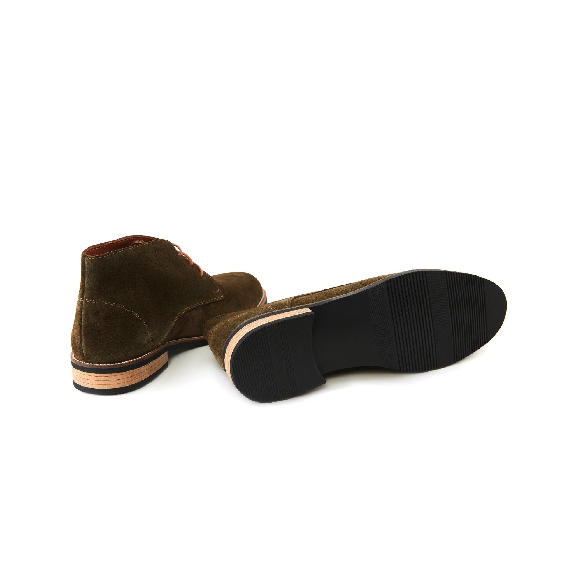 Men's Suede Calf Leather Handmade Derby Boots M10006 14