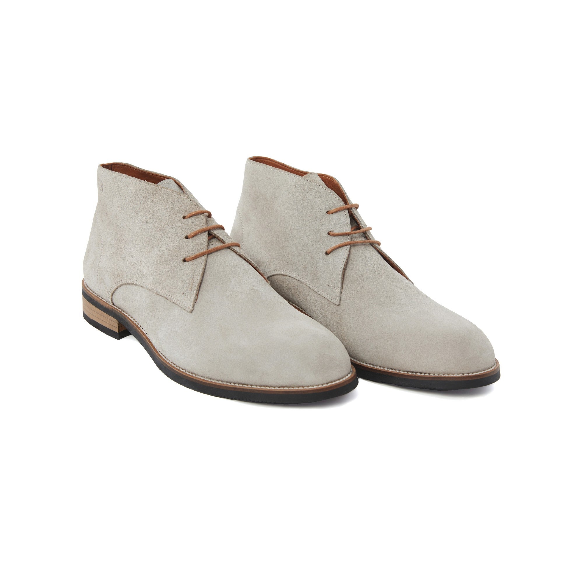 Men's Suede Calf Leather Handmade Derby Boots M10006 2
