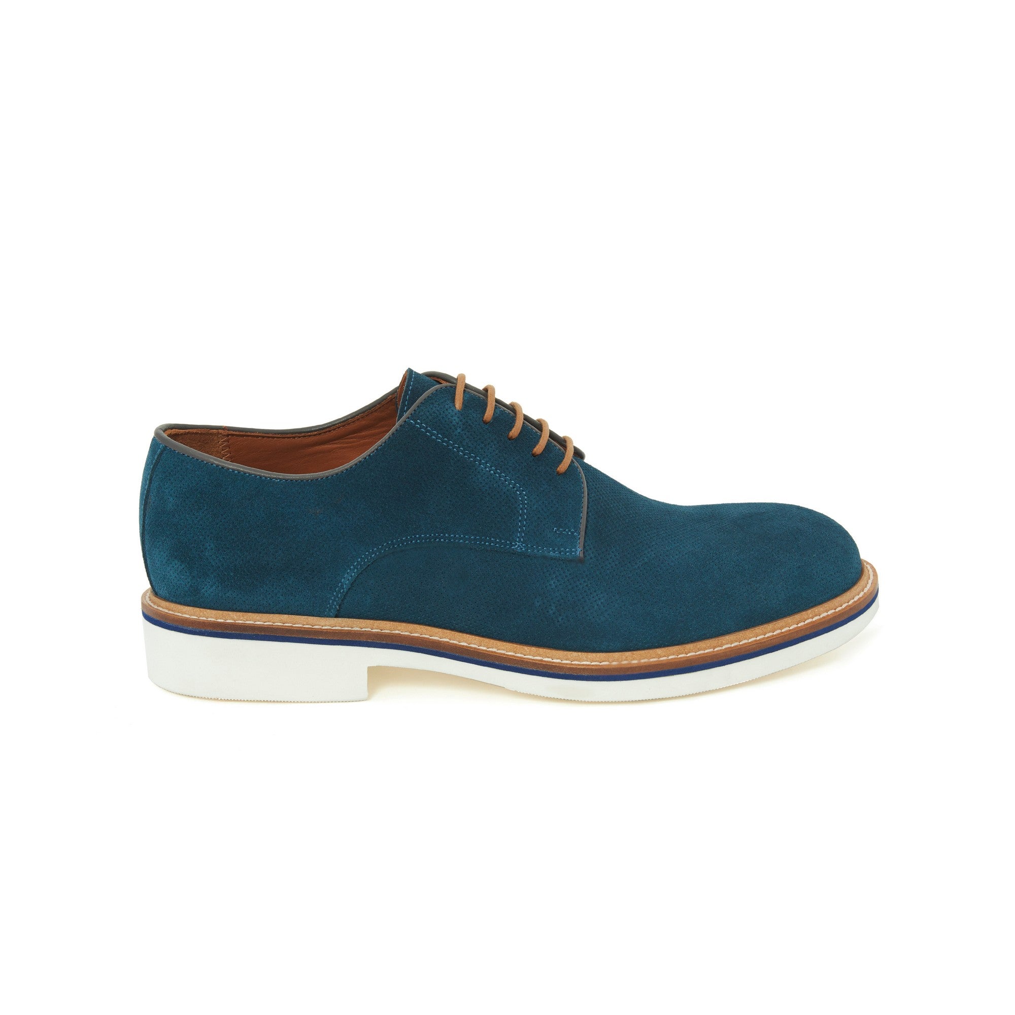 Men's Suede Calf Leather Handmade Derby M9011 1