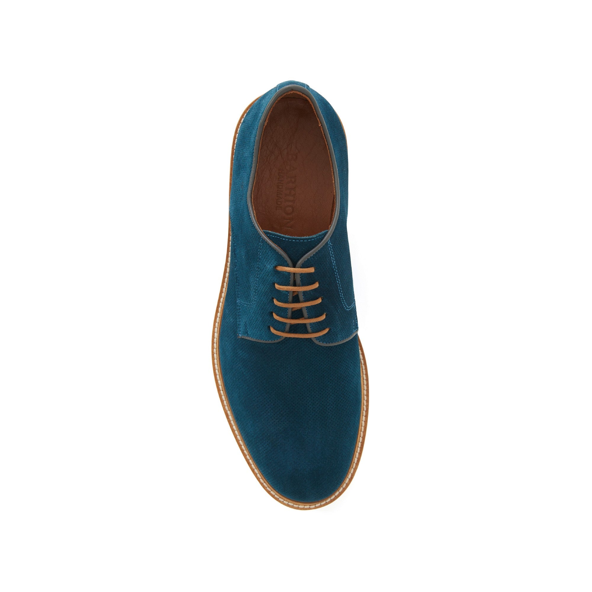 Men's Suede Calf Leather Handmade Derby M9011 5